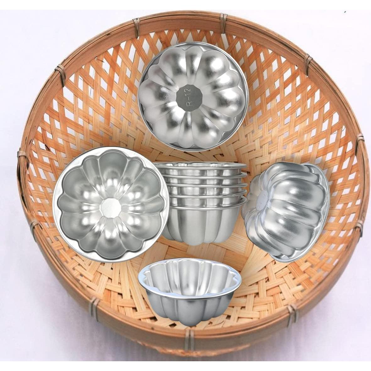 Moldes para Cupcake Weilan 6 Piezas Aluminio Antiadherente