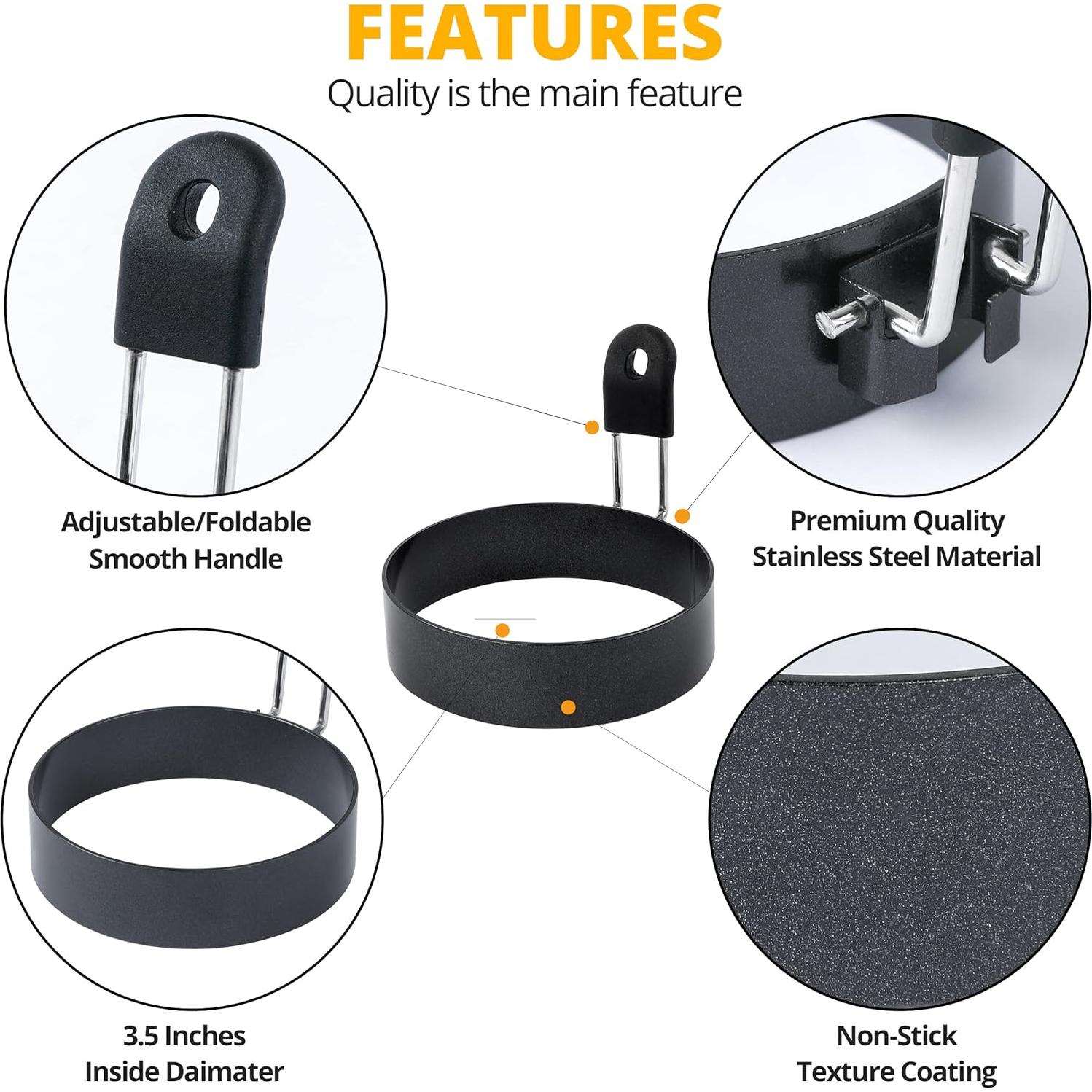 Anillos para Huevos Antiadherentes Broad Brook 8,89 cm