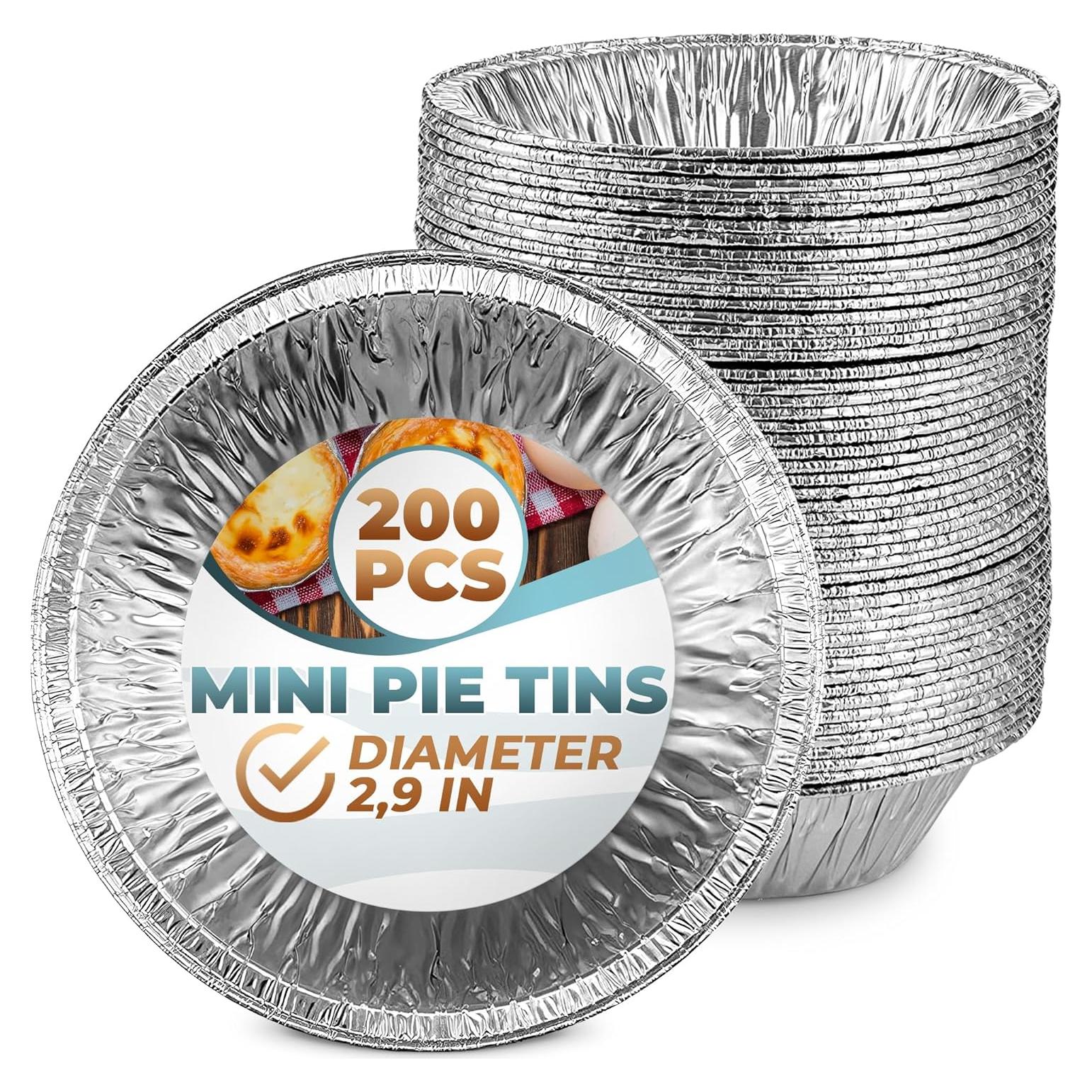 Moldes para Pastel Mini Aluminio LEGLO 2.9" - 200 Unidades