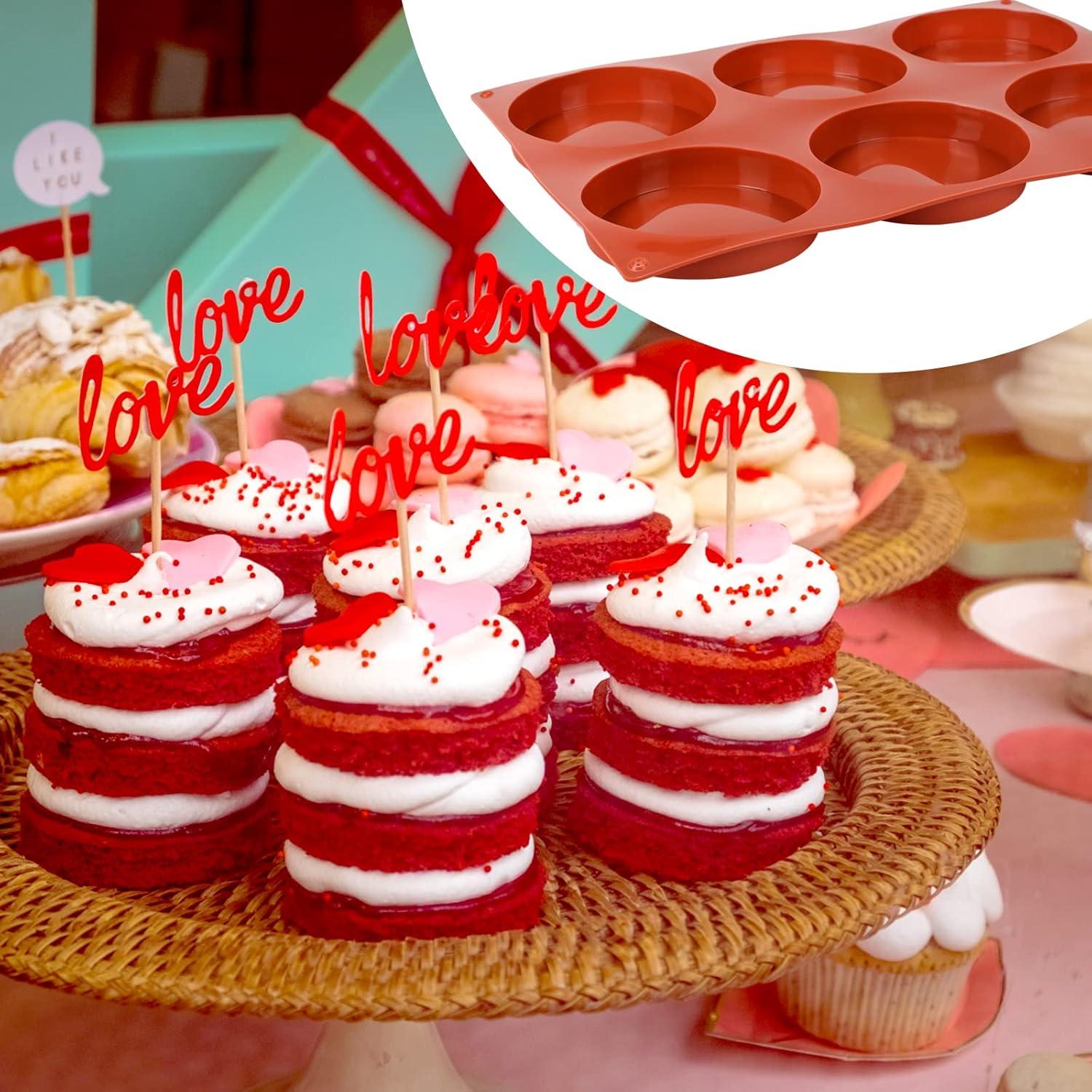 Paquete de 2 Moldes de Silicona Goensjt 6 Cavidades 32.5 cm