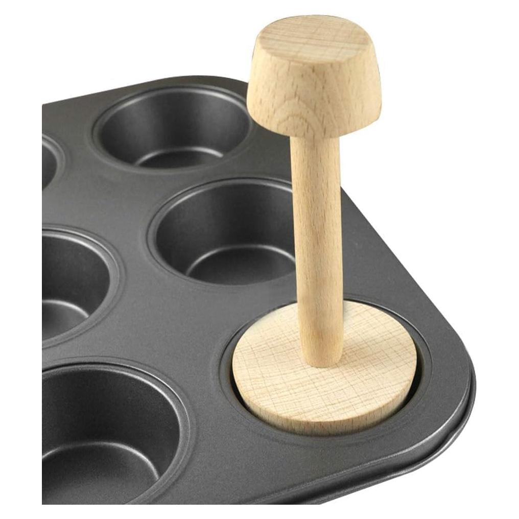 Tamper de Tarta de Madera Xinjincang Doble Cara 2.54 cm