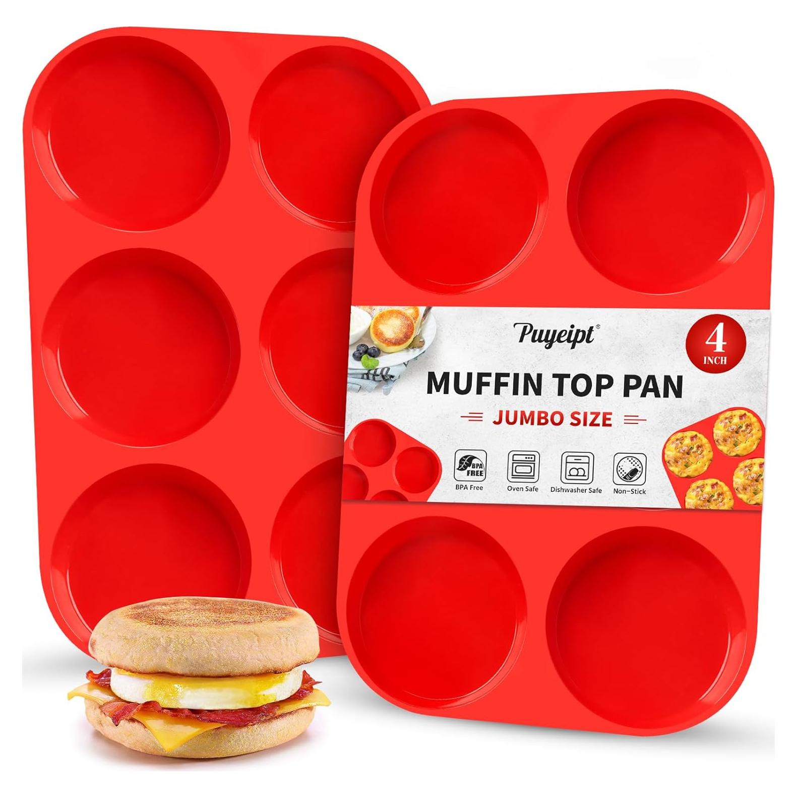 Moldes de Silicona Jumbo Puyeipt para Hornear Huevos 10 cm