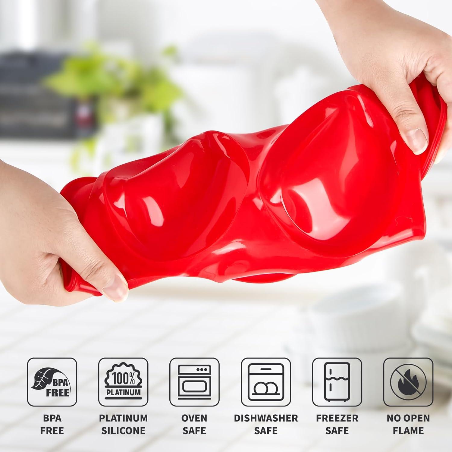 Moldes de Silicona Jumbo Puyeipt para Hornear Huevos 10 cm