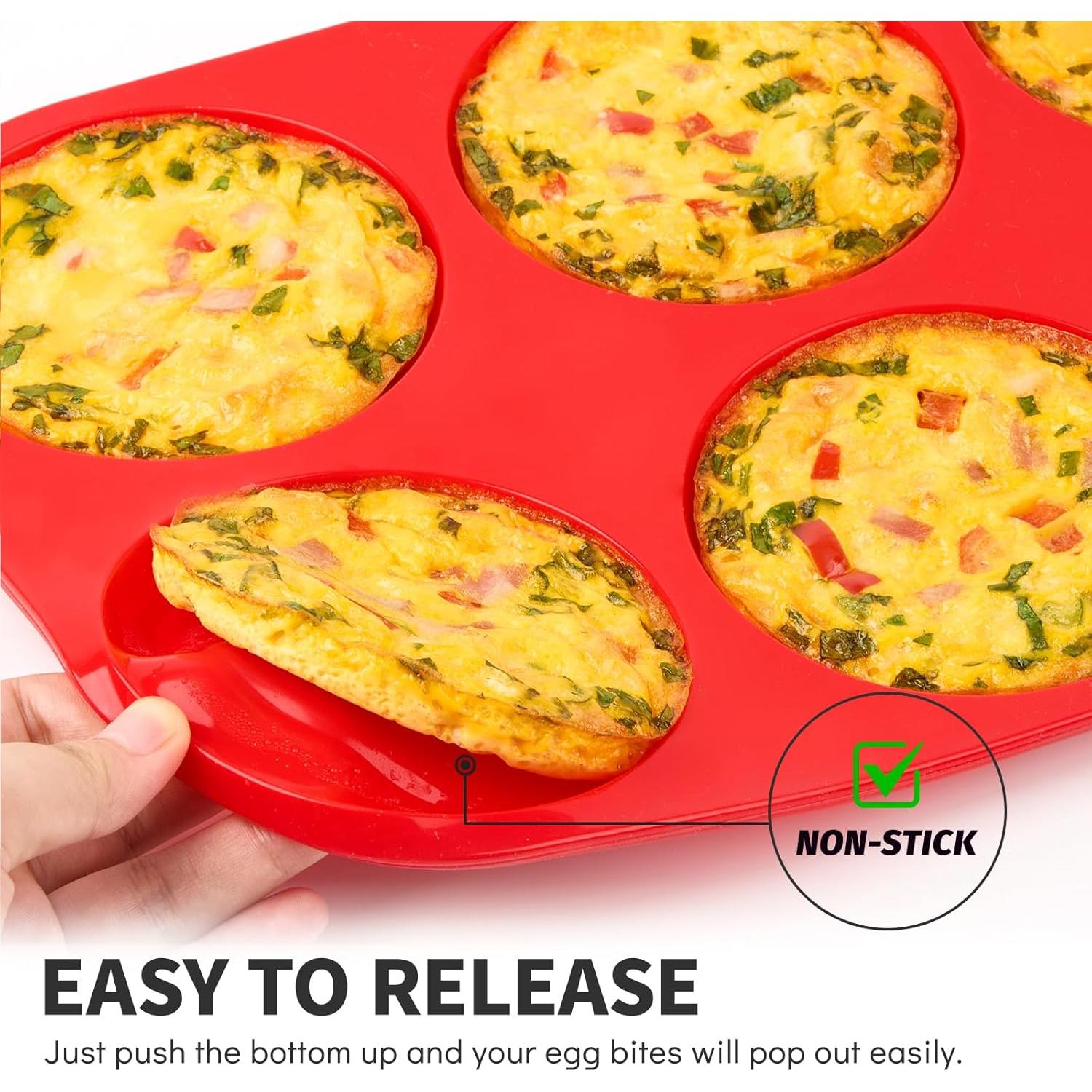 Moldes de Silicona Jumbo Puyeipt para Hornear Huevos 10 cm