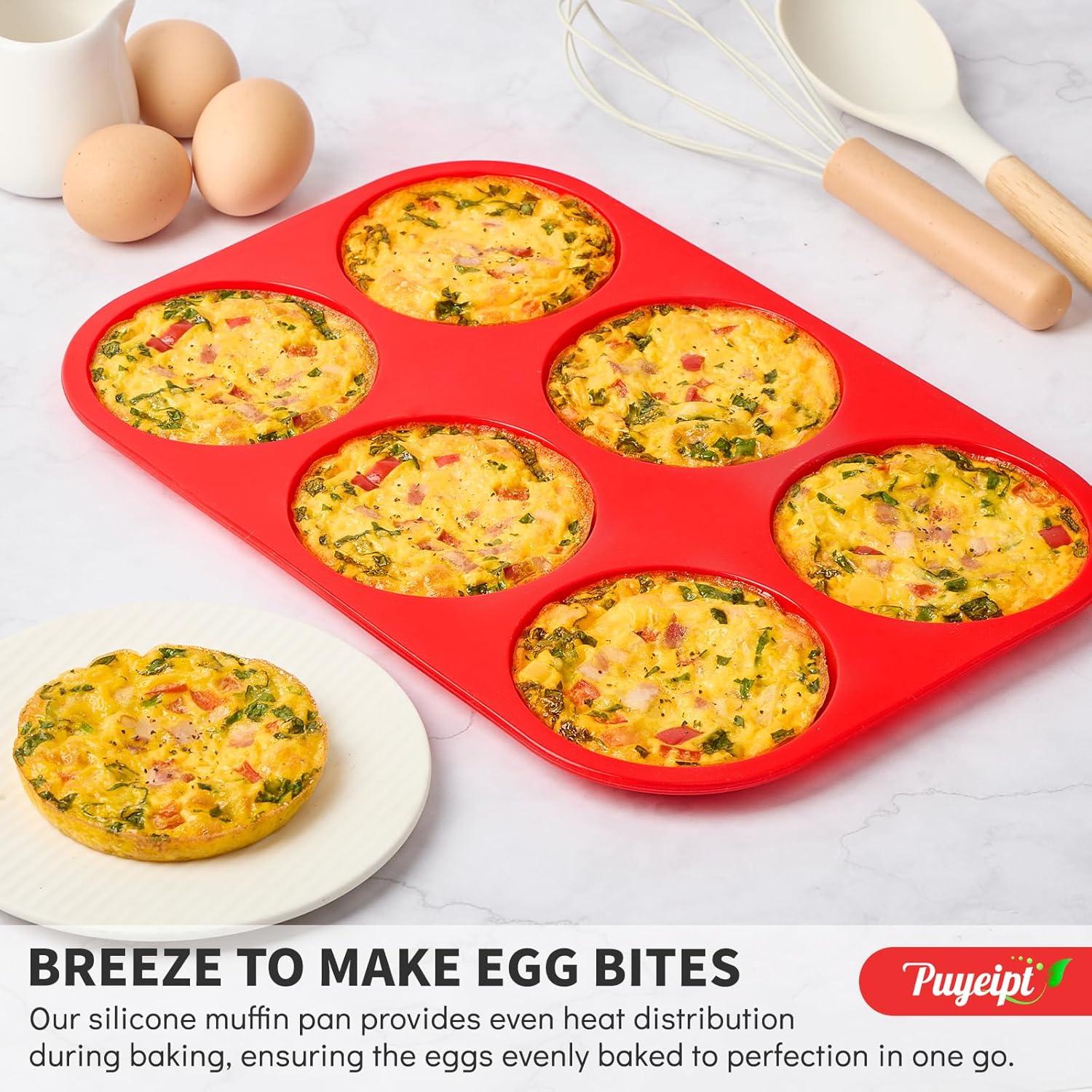 Moldes de Silicona Jumbo Puyeipt para Hornear Huevos 10 cm