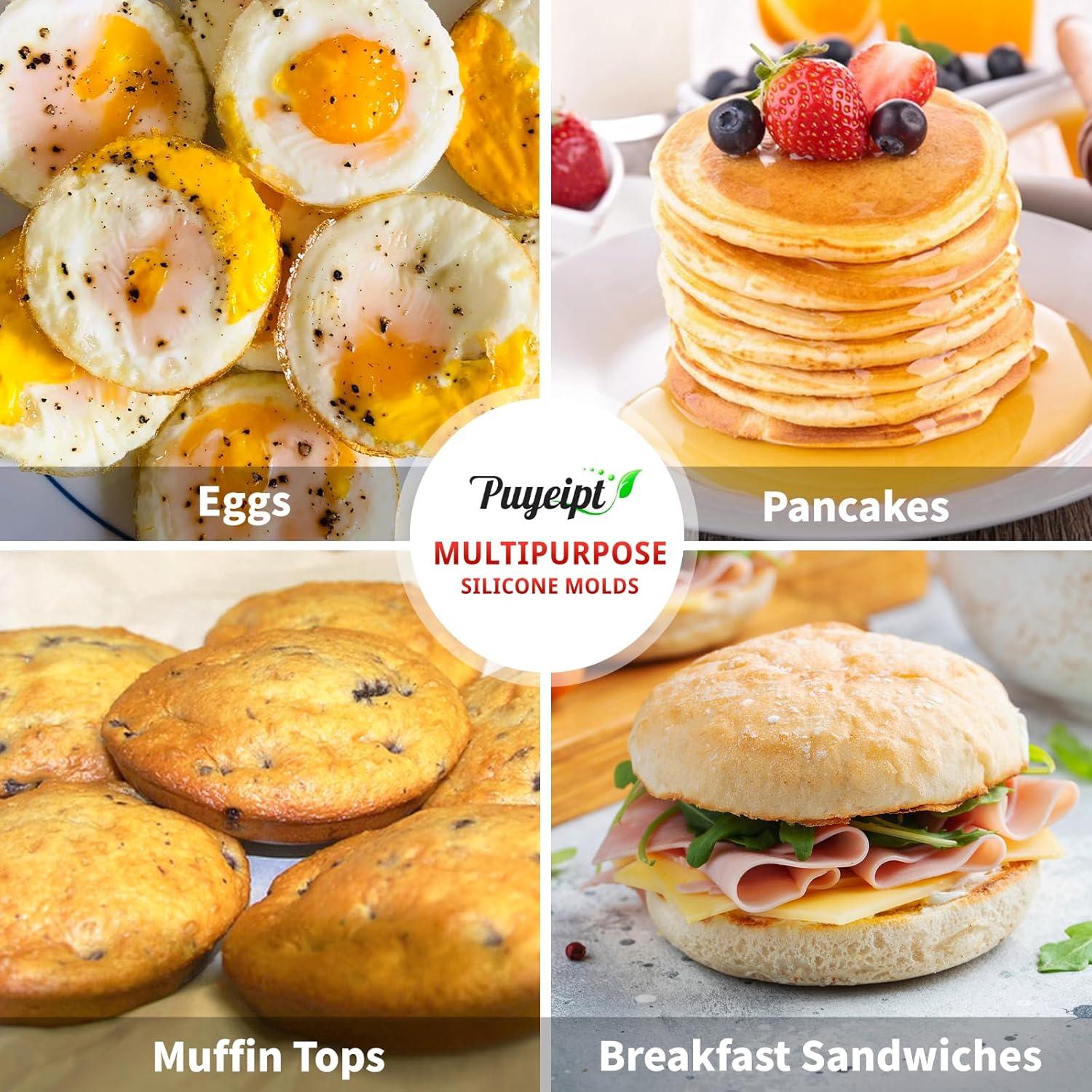 Moldes de Silicona Jumbo Puyeipt para Hornear Huevos 10 cm