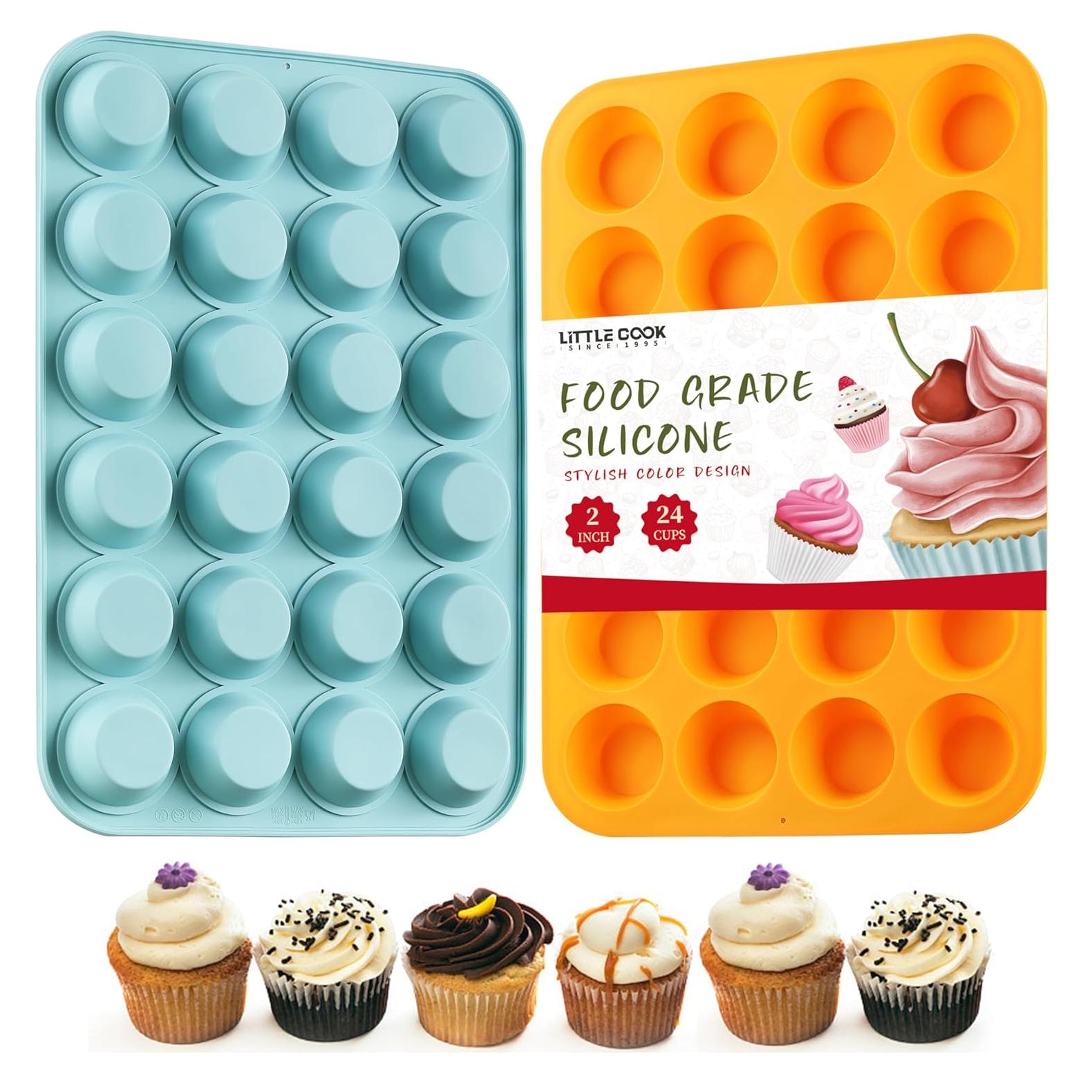 Juego de 2 Moldes de Silicona Little Cook 24 Tazas