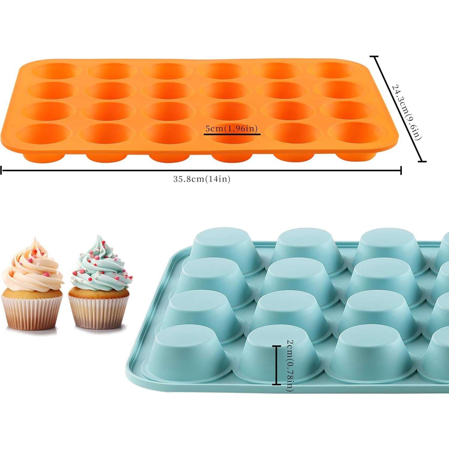 Juego de 2 Moldes de Silicona Little Cook 24 Tazas