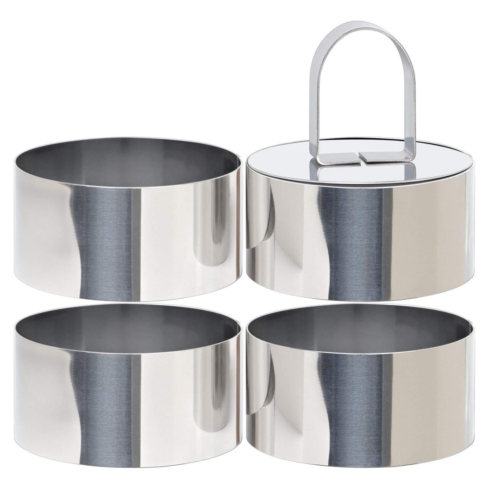 Molde Redondo HULISEN Acero Inoxidable 7,62 cm 5 Piezas