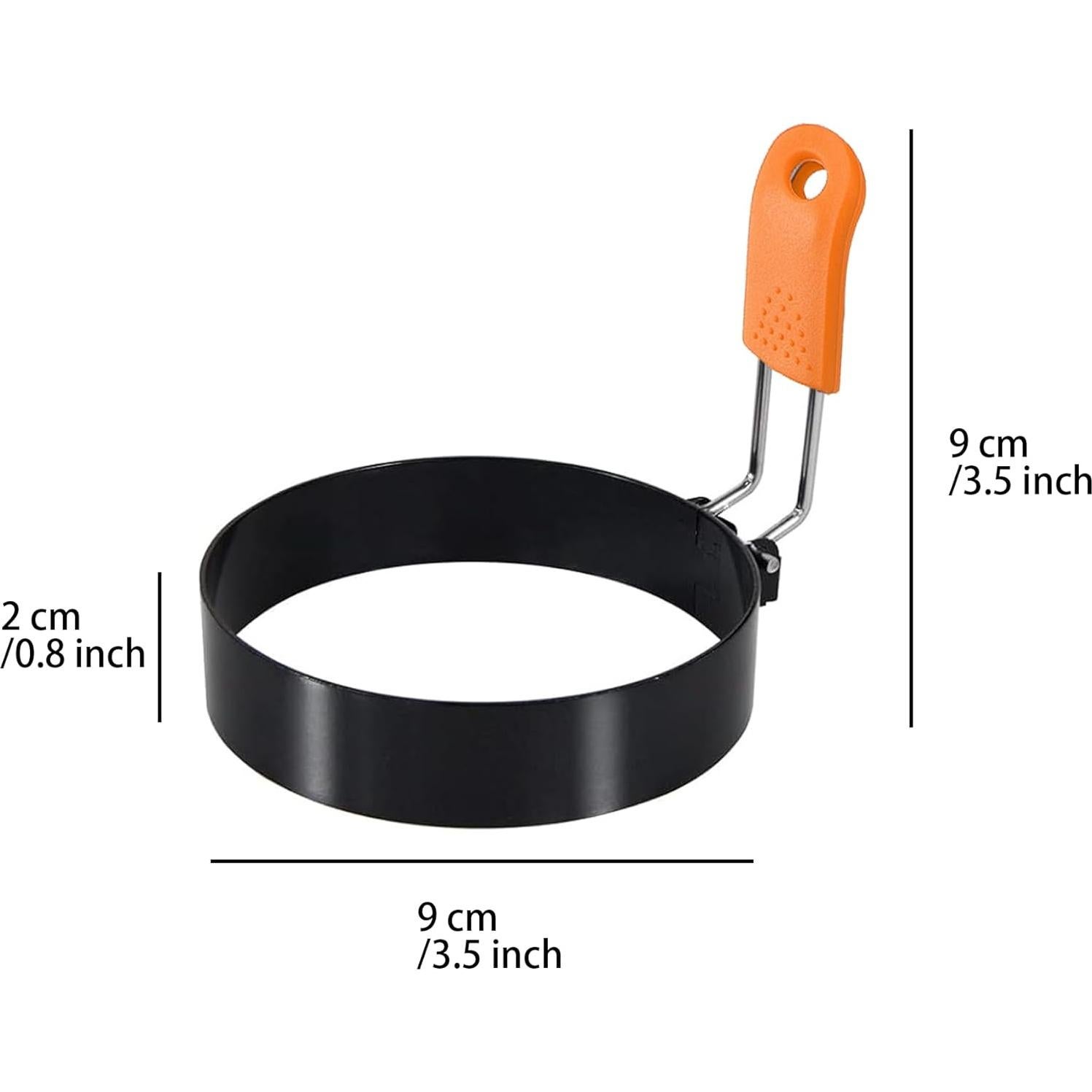Juego de 4 anillos para huevos HLMOptimo 8,89 cm acero inoxidable