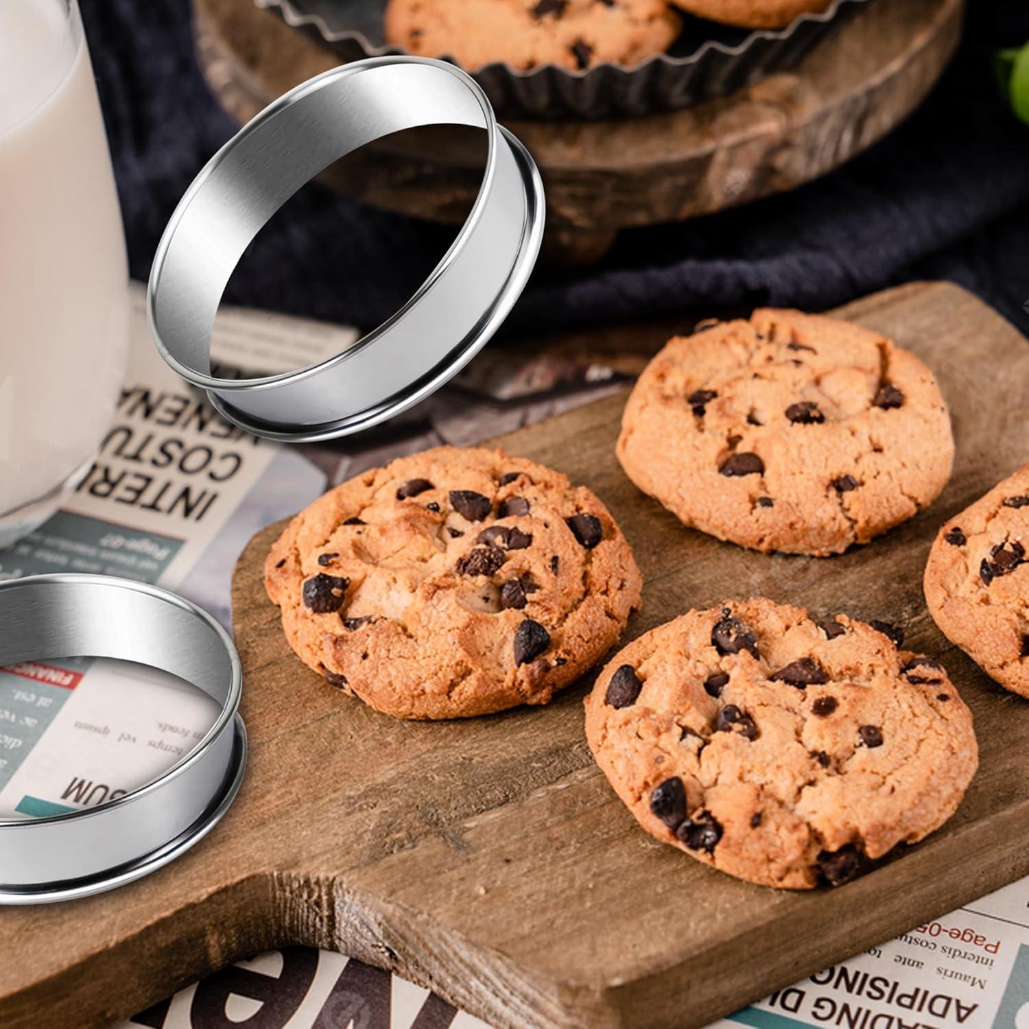 Juego de 6 Anillos para Muffin AIDOIT 10.5 cm Acero Inoxidable