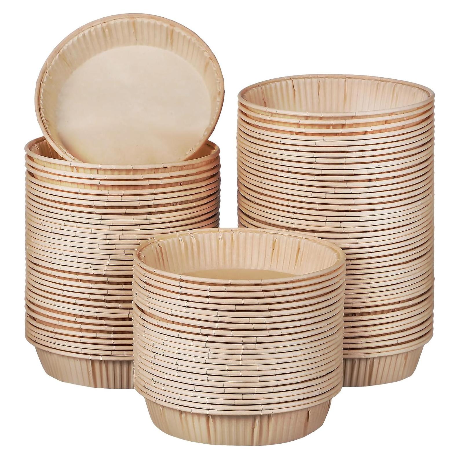 LIFKOME 100 Mini Tartas Papel Parchment 11cm Desechables