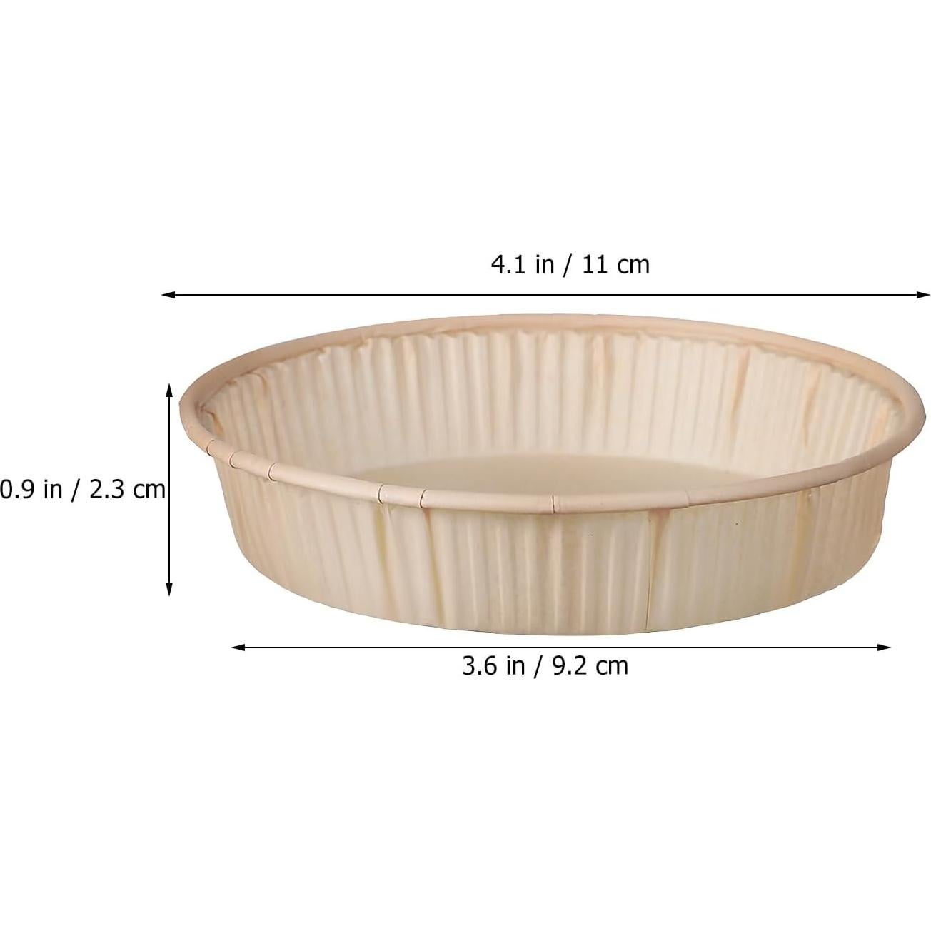 LIFKOME 100 Mini Tartas Papel Parchment 11cm Desechables