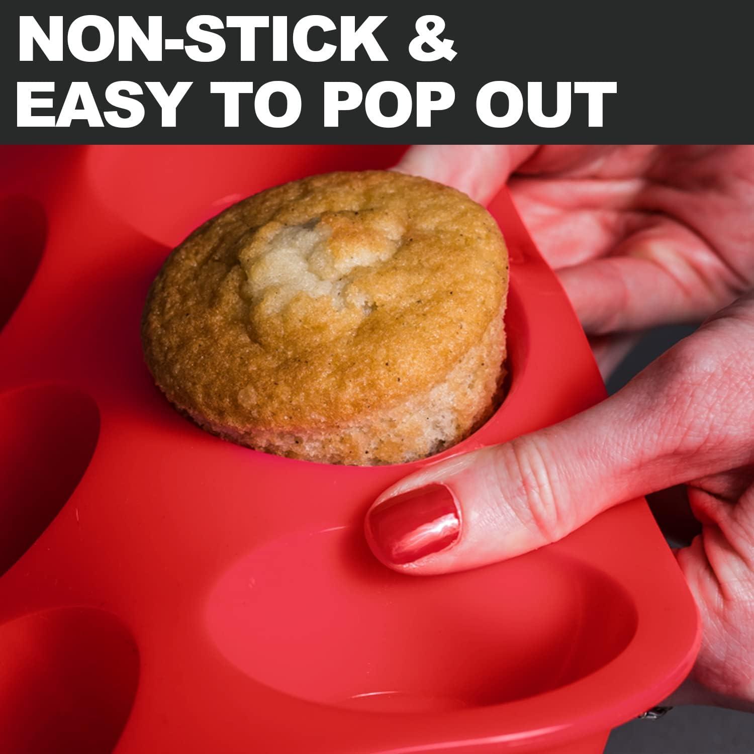 Molde de Silicona para Muffins Anaeat - 6 Tazas Antiadherente