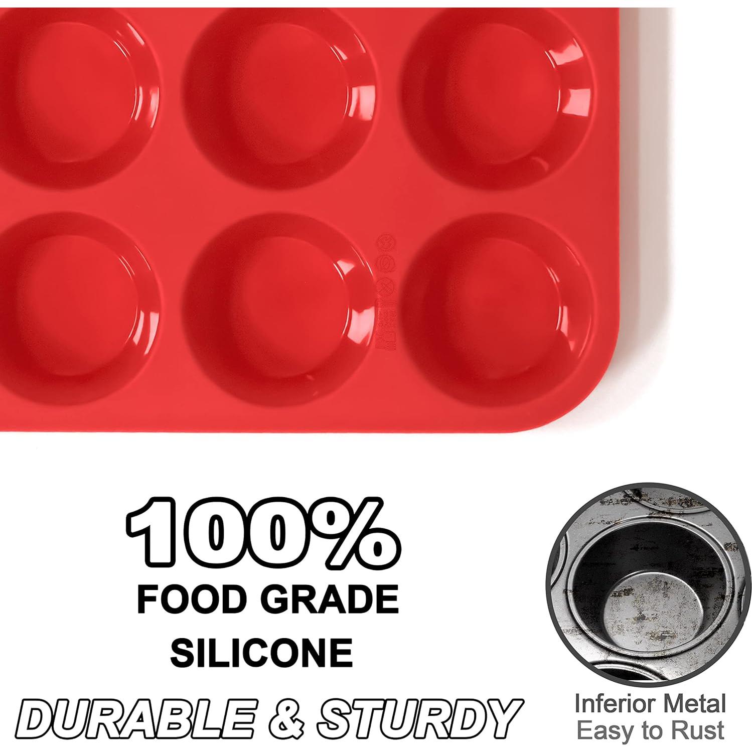 Molde de Silicona para Muffins Anaeat - 6 Tazas Antiadherente