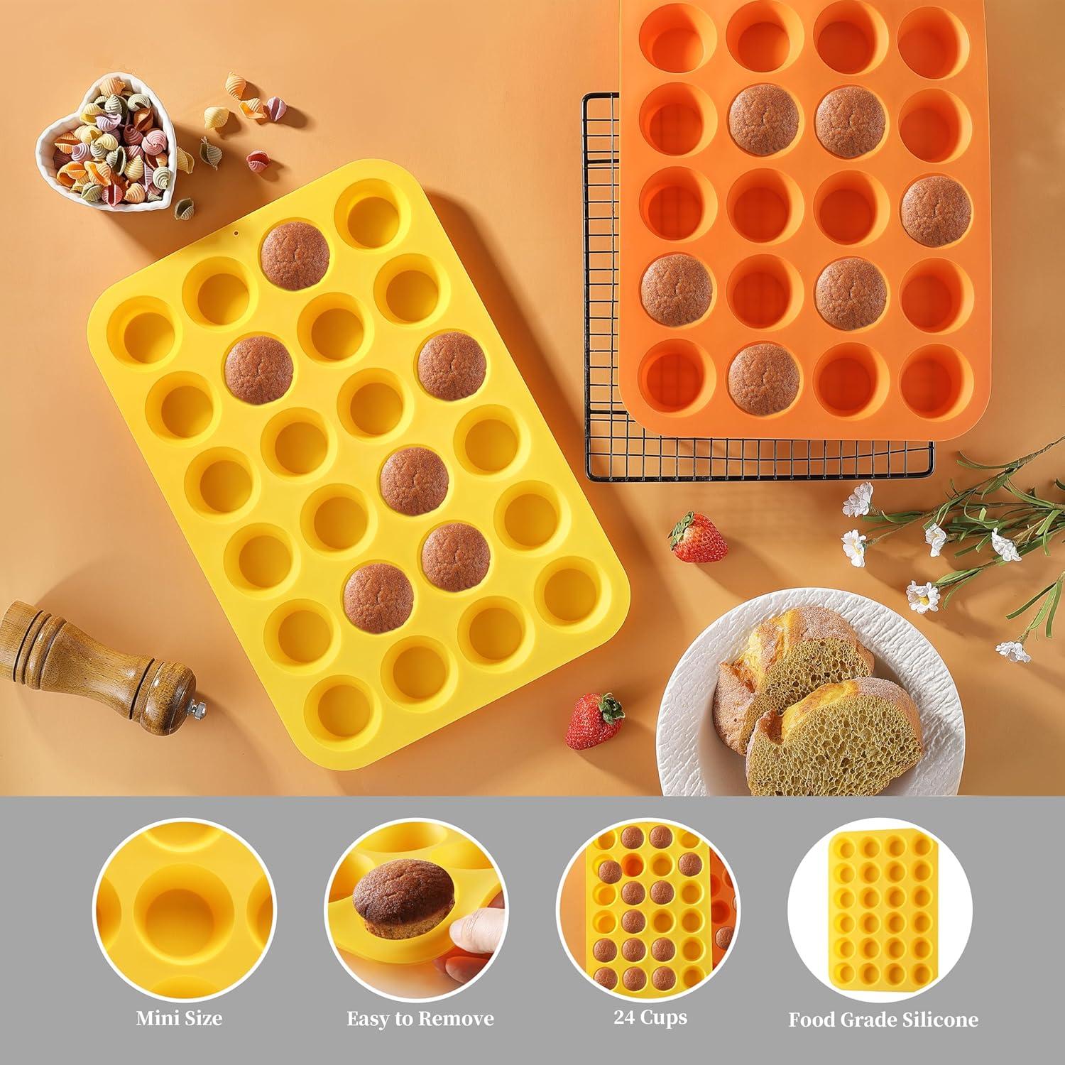 Molde de Silicona para Mini Muffin Kaloo 24 Tazas Antiadherente