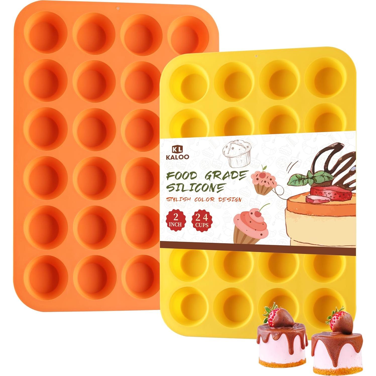 Molde de Silicona para Mini Muffin Kaloo 24 Tazas Antiadherente