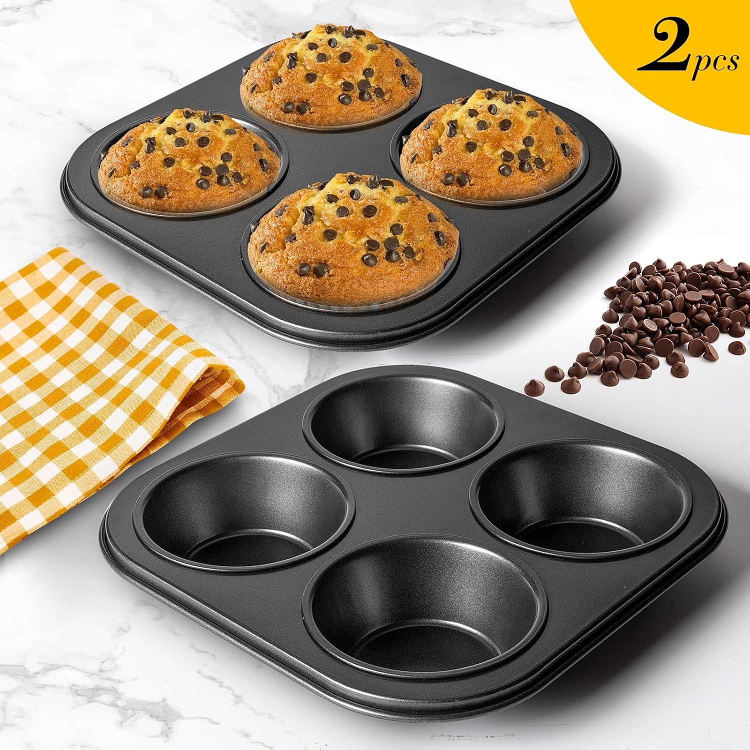 Molde para Muffin Yomvzake Antiadherente 2 Piezas 18 cm