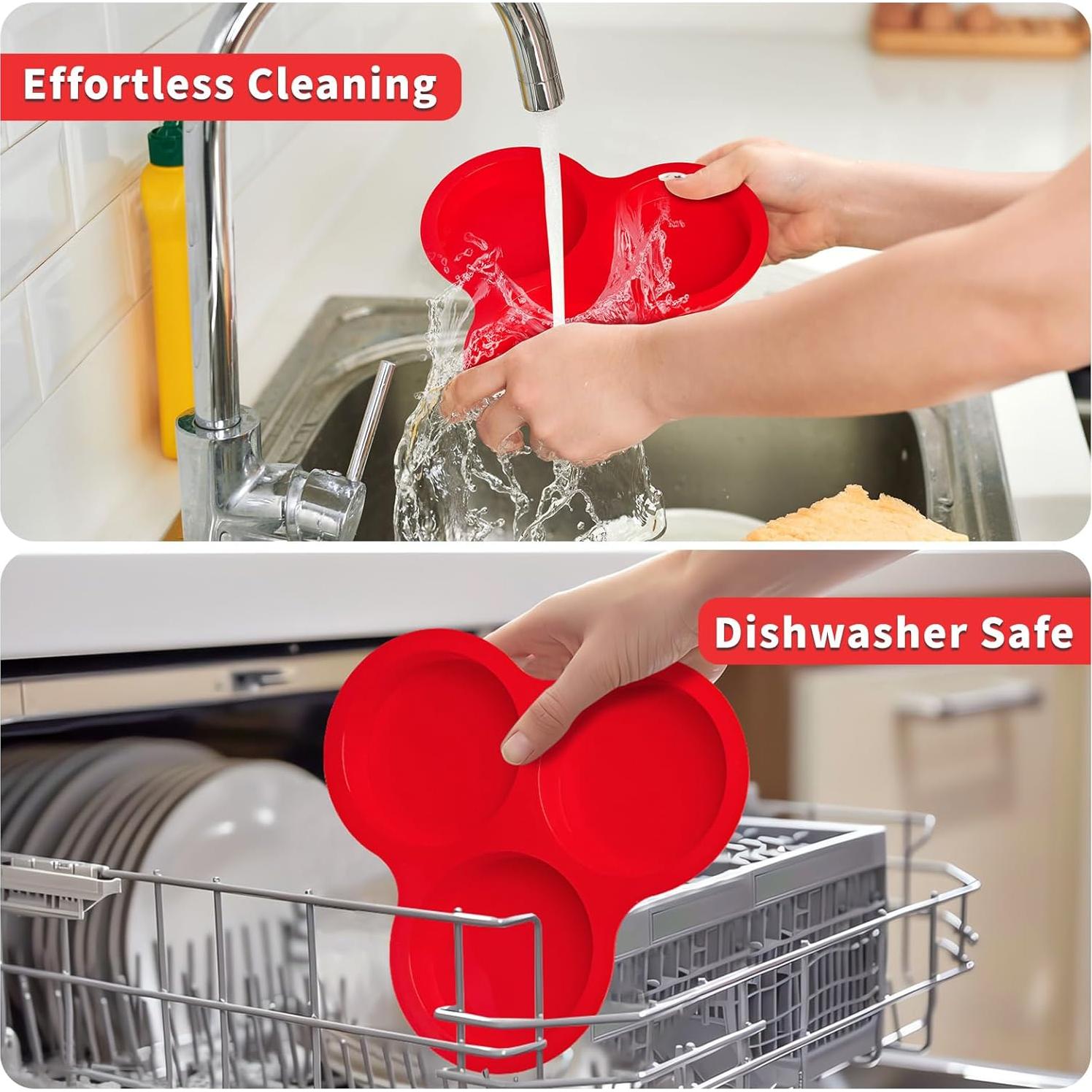 Moldes de Silicona Puyeipt para Huevos 4" Redondos - 2 Pzs