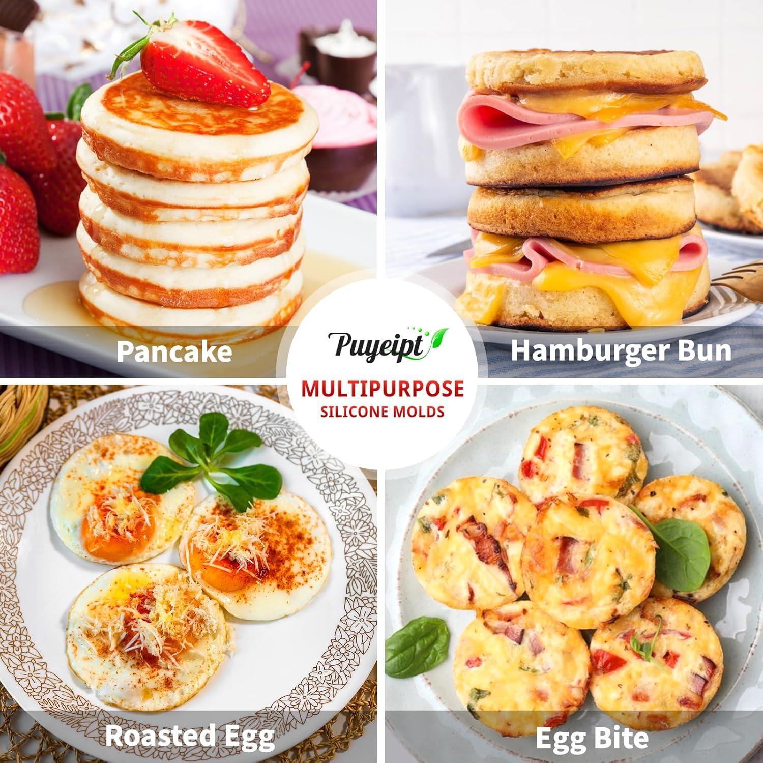 Moldes de Silicona Puyeipt para Huevos 4" Redondos - 2 Pzs