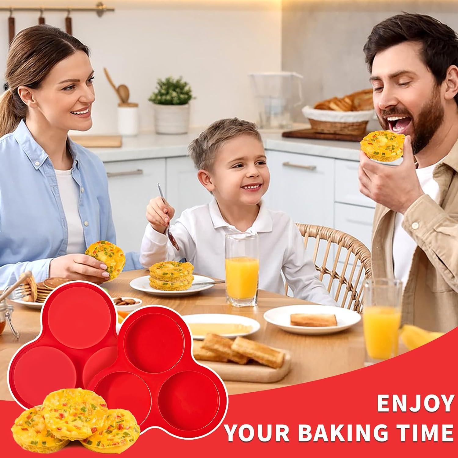 Moldes de Silicona Puyeipt para Huevos 4" Redondos - 2 Pzs