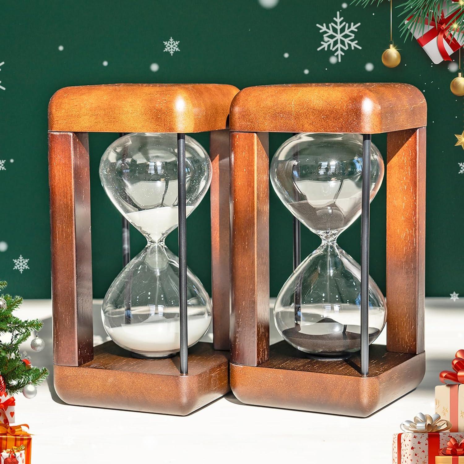 Reloj de Arena Grande Lmzxmcy 60 Minutos Decorativo Negro