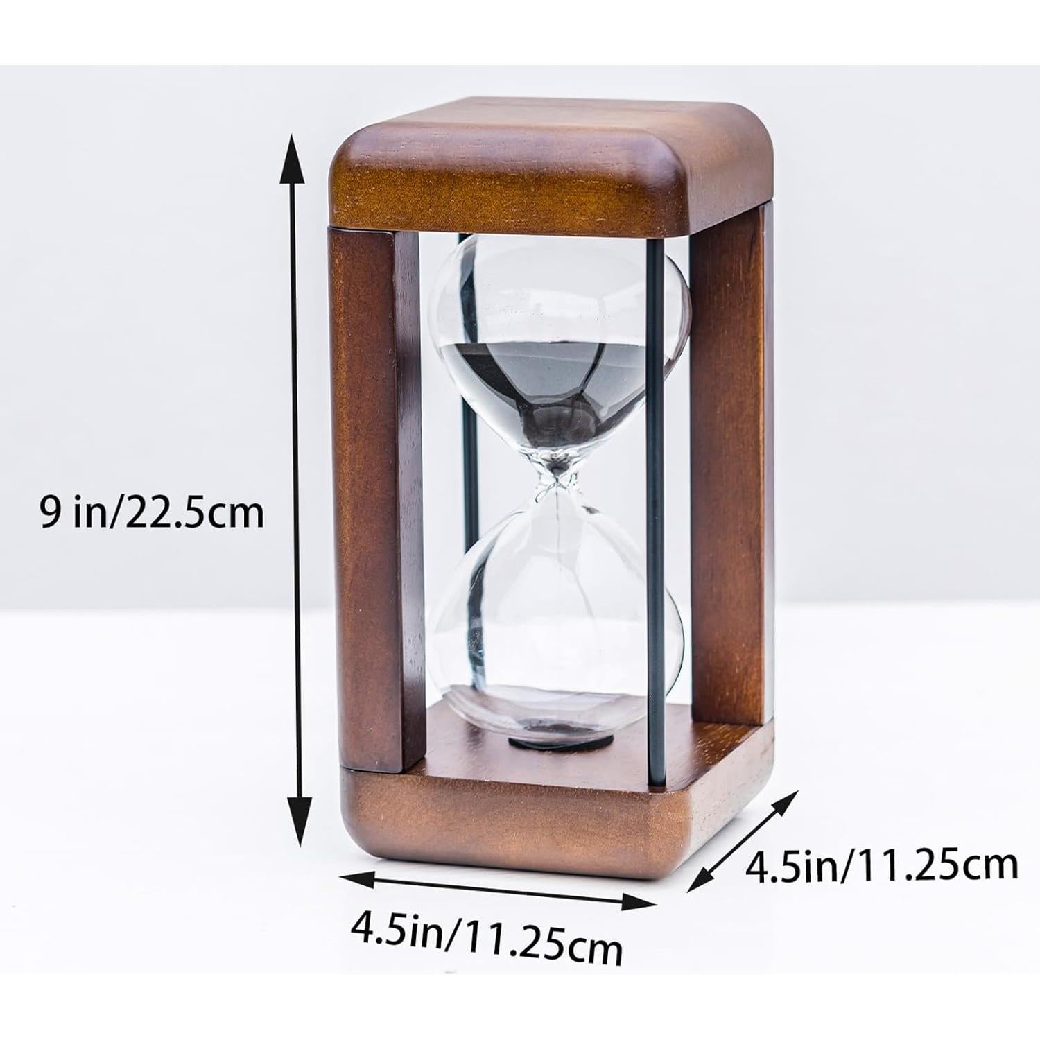 Reloj de Arena Grande Lmzxmcy 60 Minutos Decorativo Negro