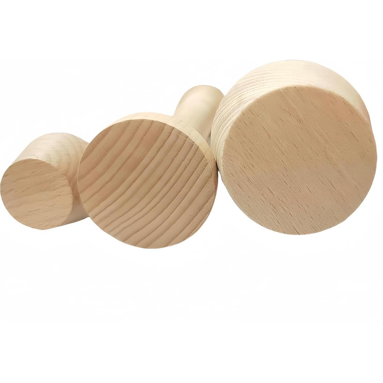 Juego de 3 Prensas de Tartas de Madera POFUIERKN - Redondas