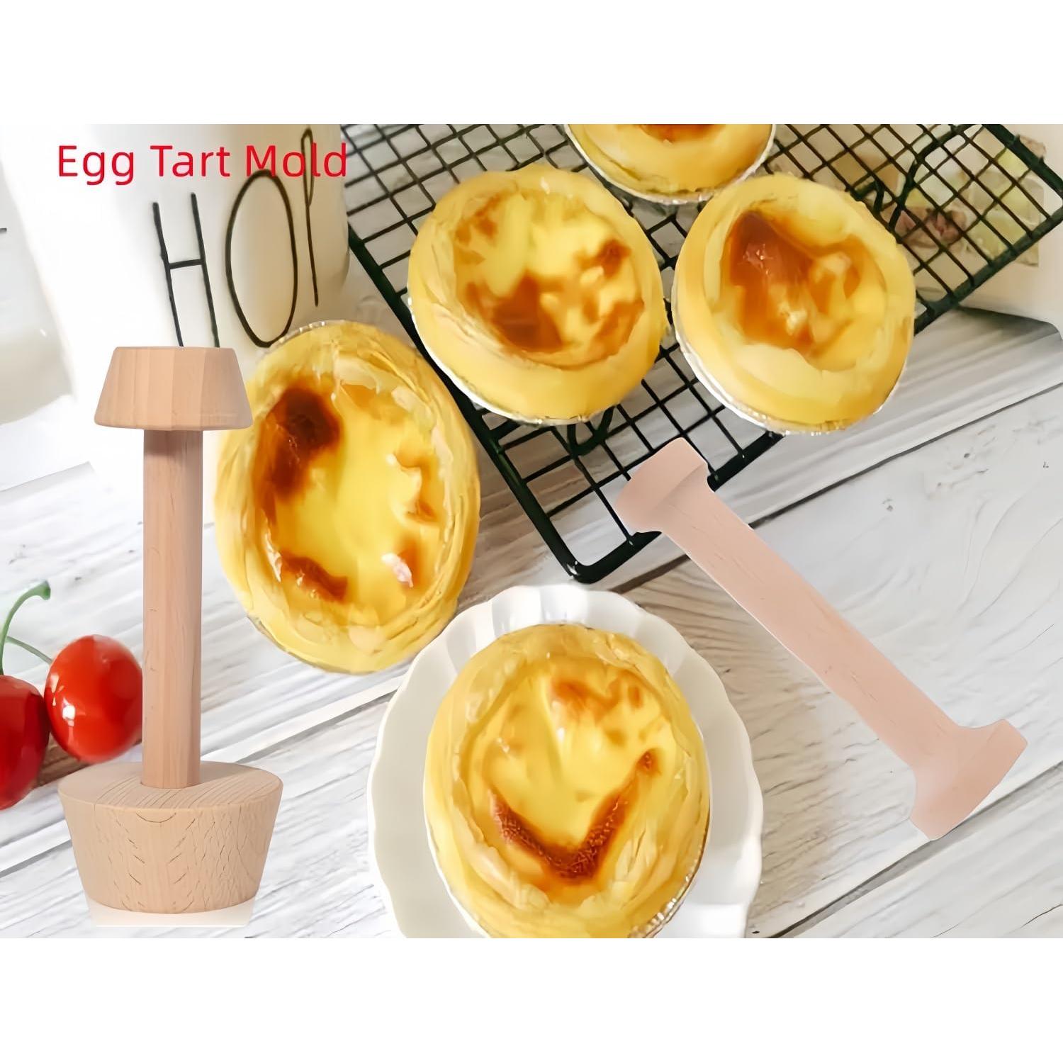 Juego de 3 Prensas de Tartas de Madera POFUIERKN - Redondas