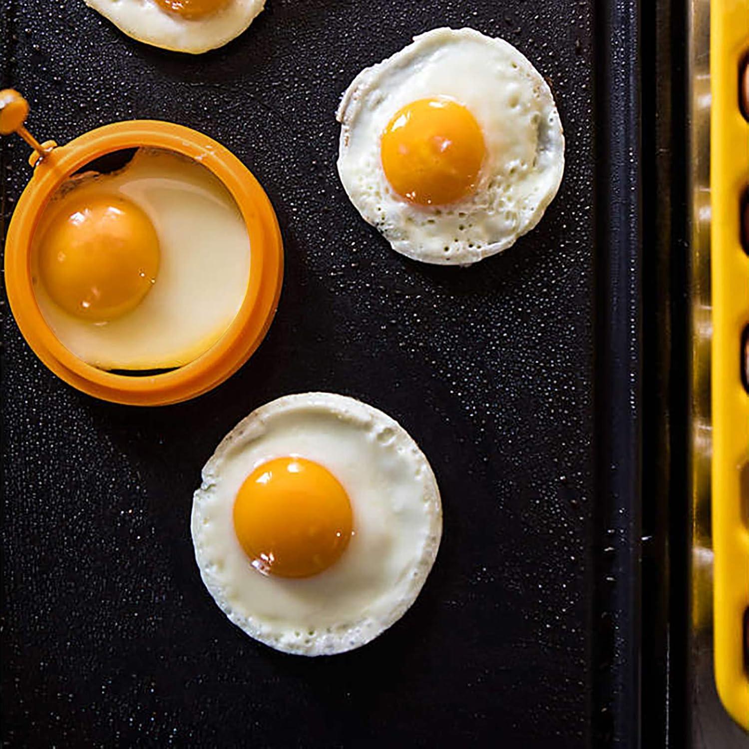 Anillos de Huevo de Silicona YOLCAR, 10 cm, 4 Piezas