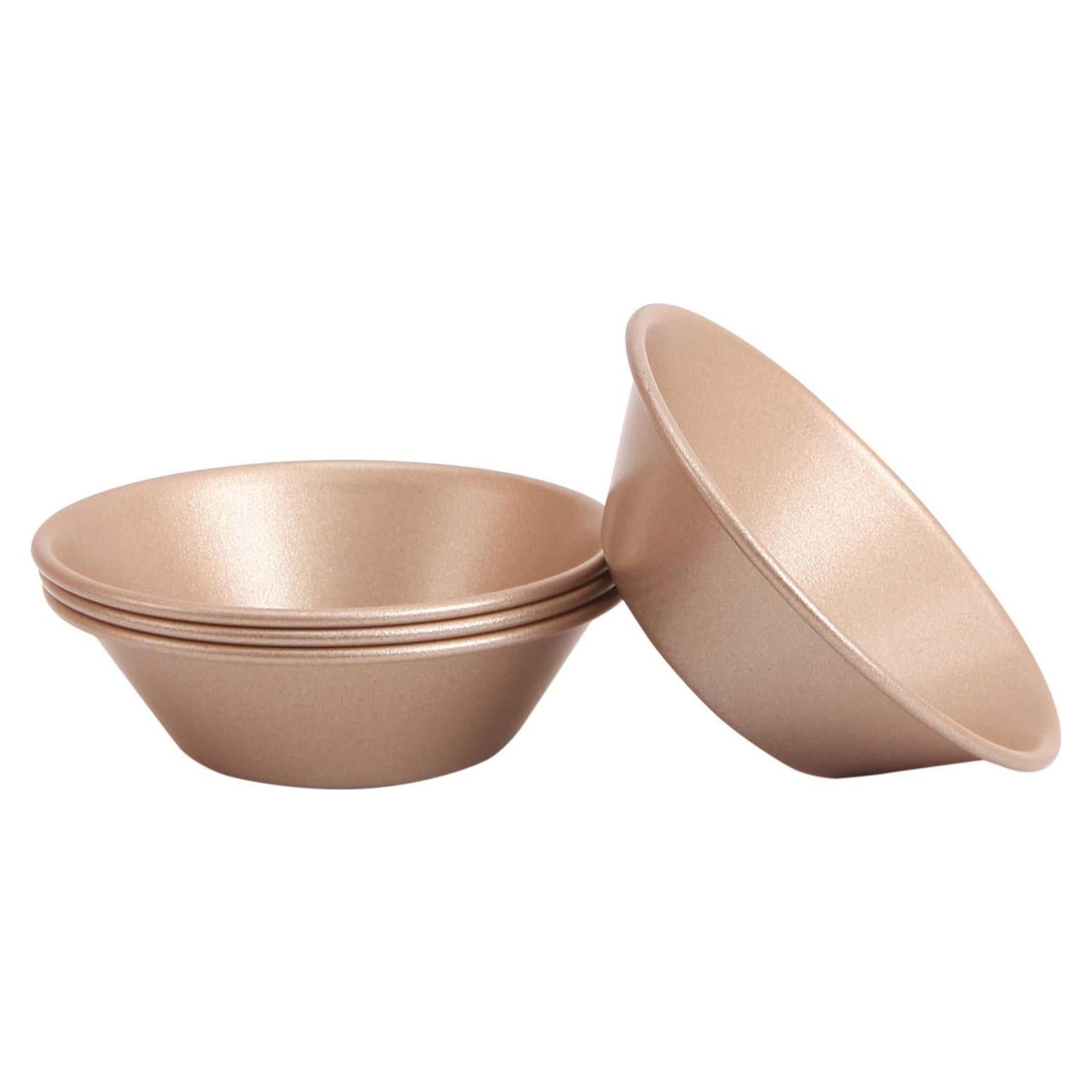 Set de 4 Moldes para Mini Tartas CHEFMADE Dorado 8,4 cm