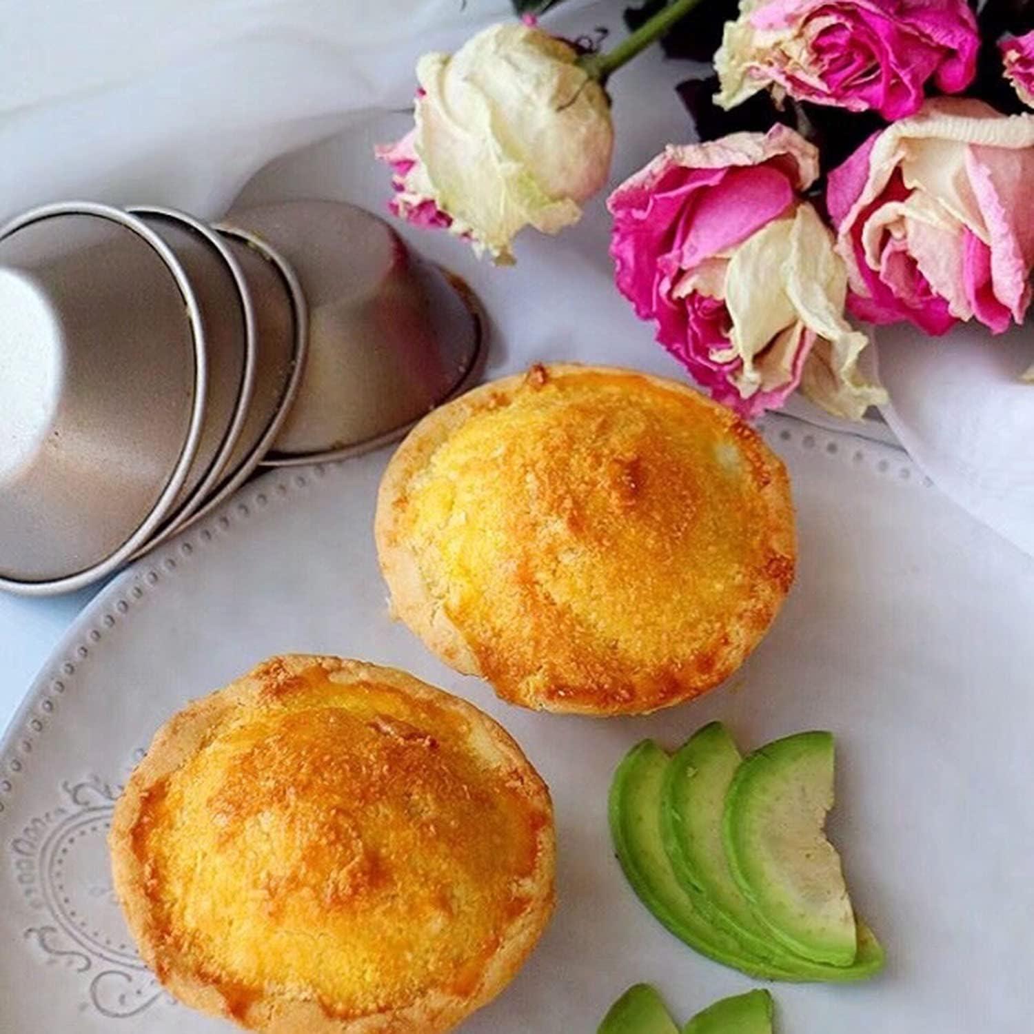 Set de 4 Moldes para Mini Tartas CHEFMADE Dorado 8,4 cm