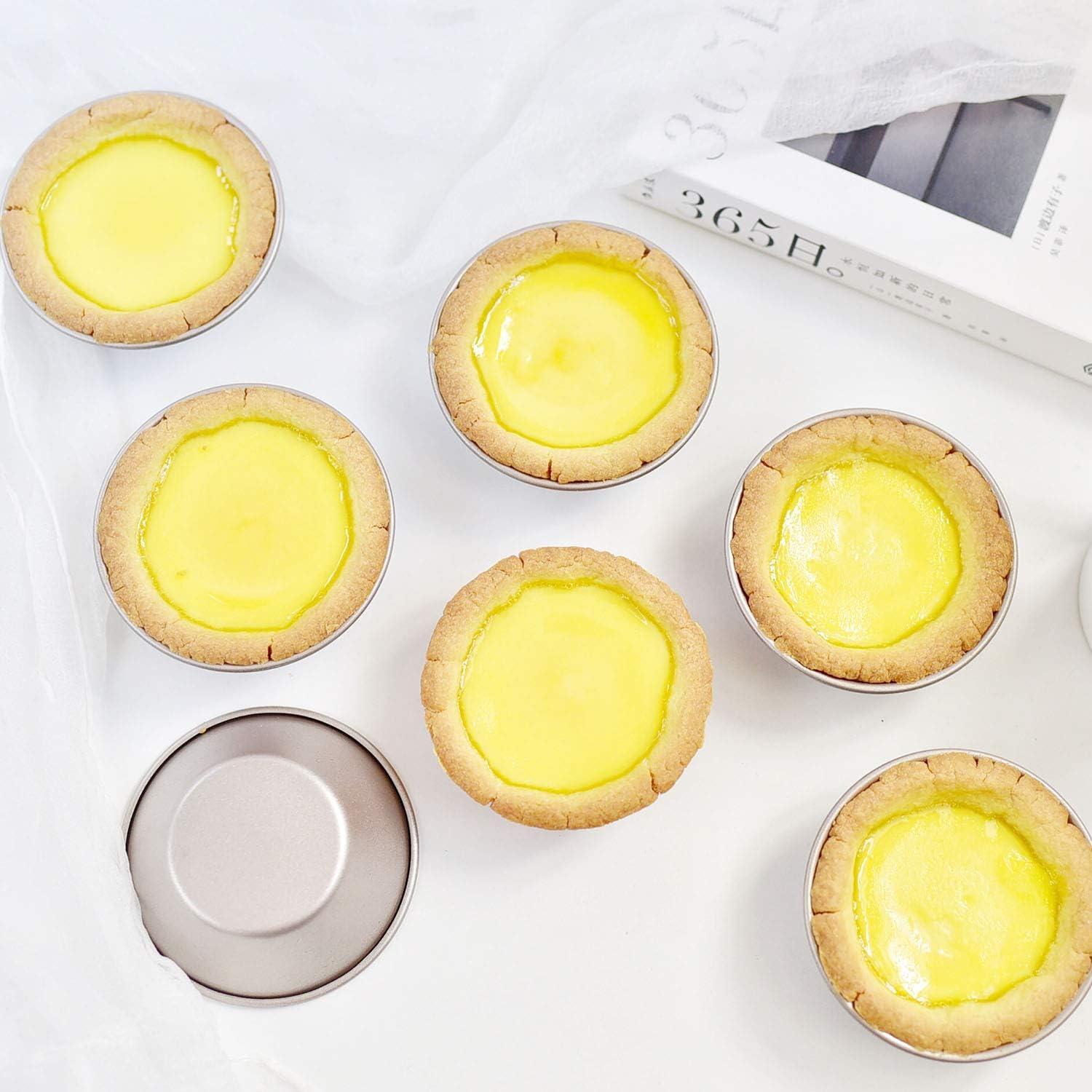 Set de 4 Moldes para Mini Tartas CHEFMADE Dorado 8,4 cm