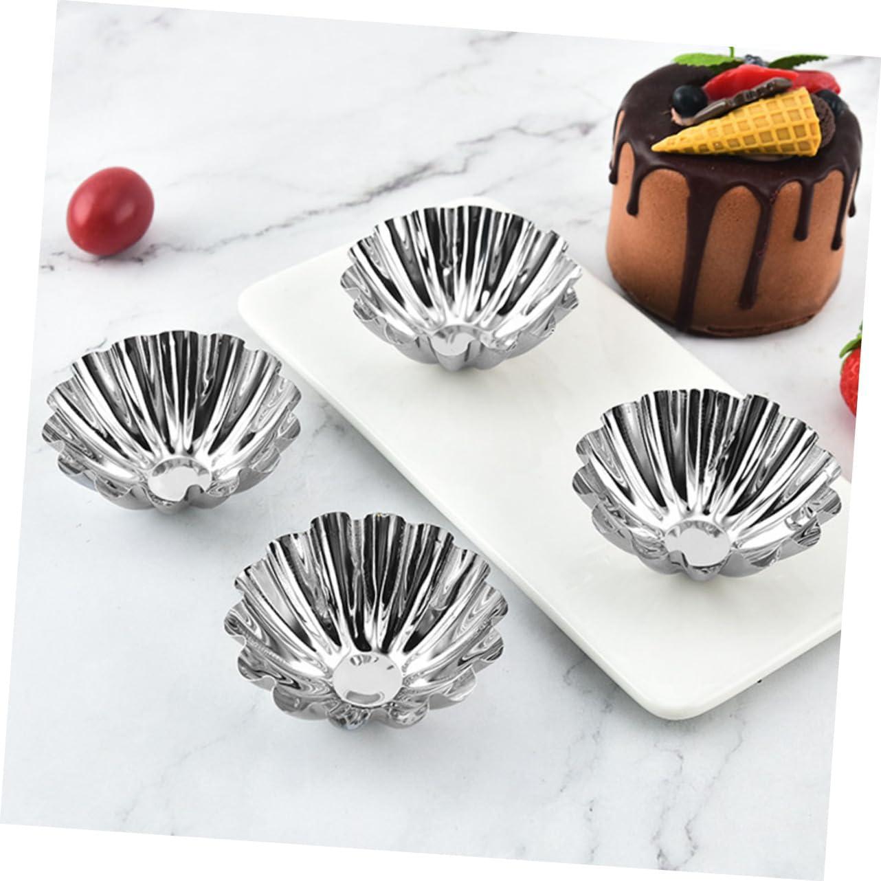 Tazas de Muffin Hemoton 20pcs Acero Inoxidable 7.2cm