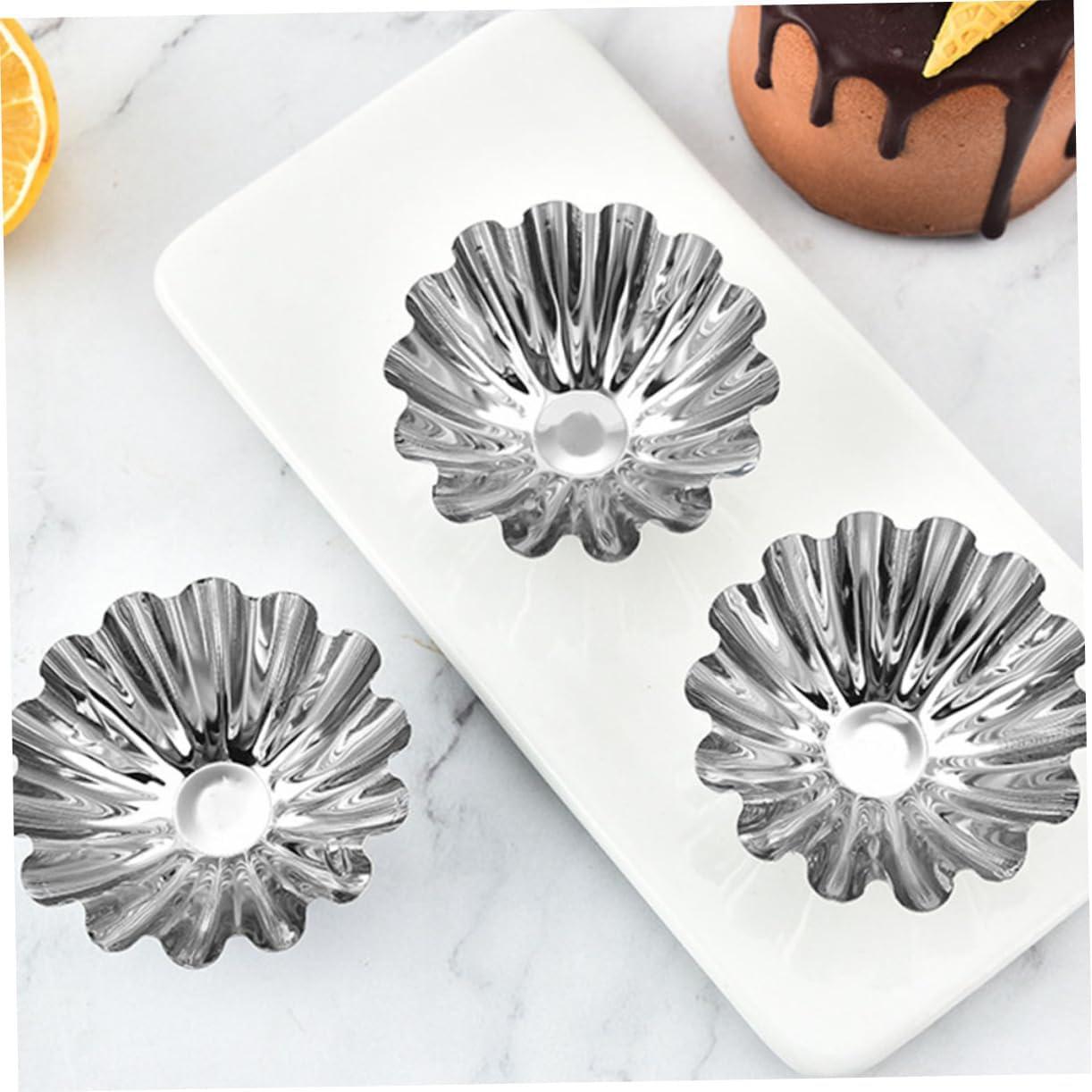 Tazas de Muffin Hemoton 20pcs Acero Inoxidable 7.2cm