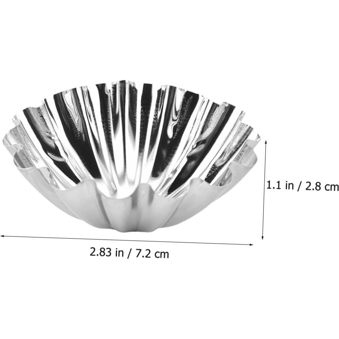 Tazas de Muffin Hemoton 20pcs Acero Inoxidable 7.2cm
