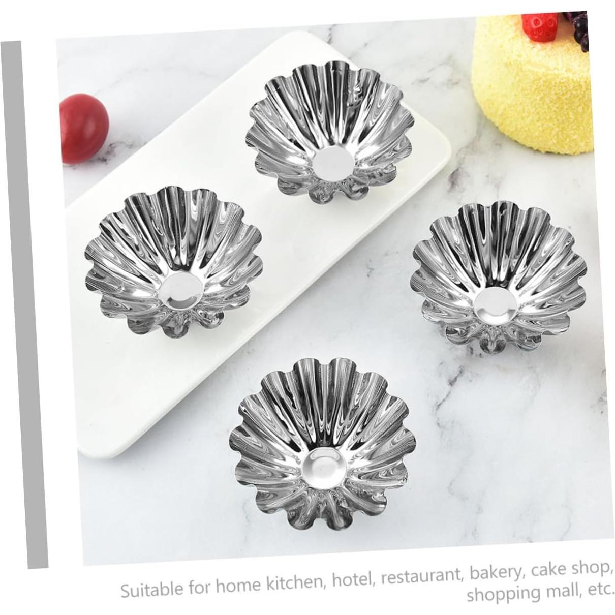 Tazas de Muffin Hemoton 20pcs Acero Inoxidable 7.2cm