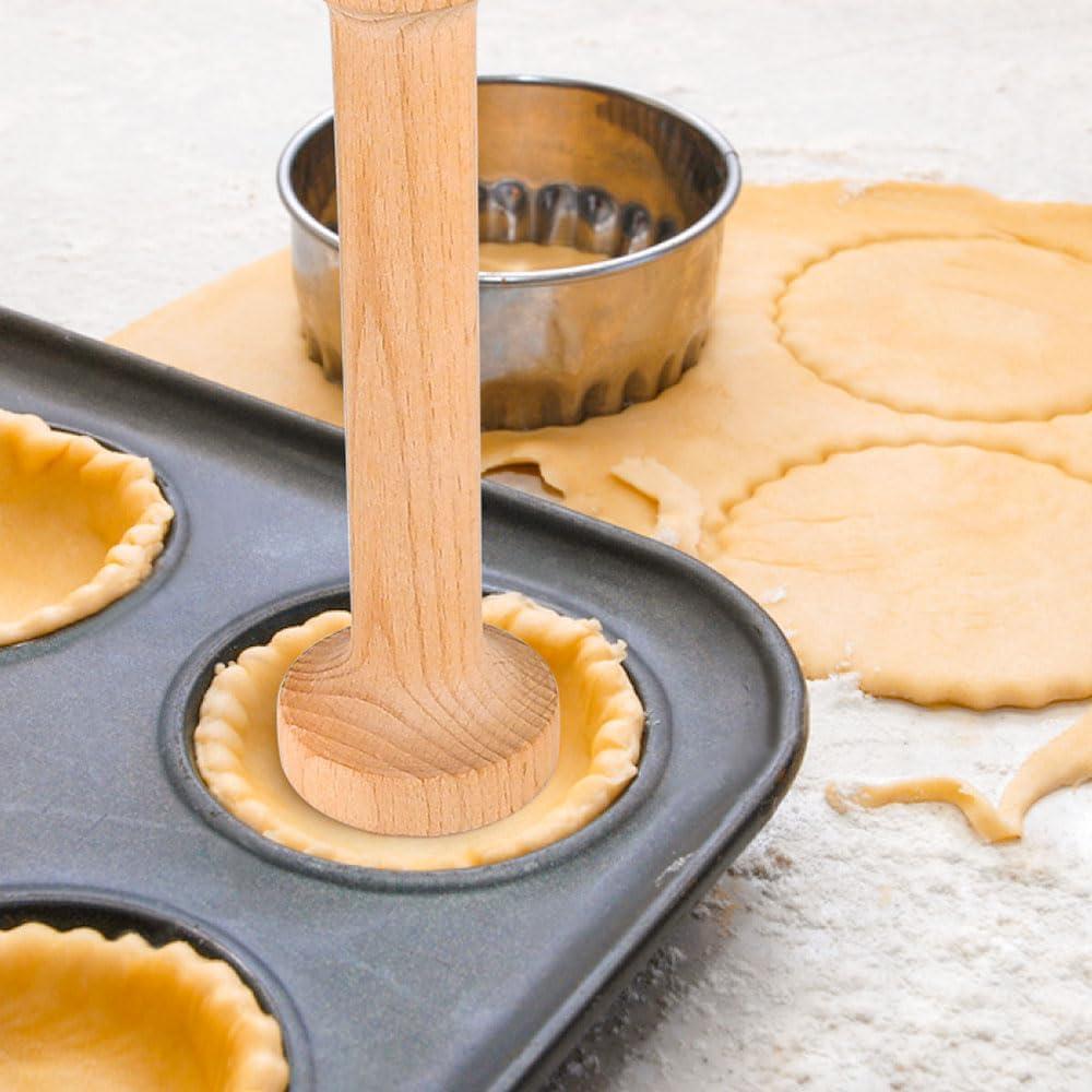 Juego de 3 Prensadores de Tartas de Madera Cyimi