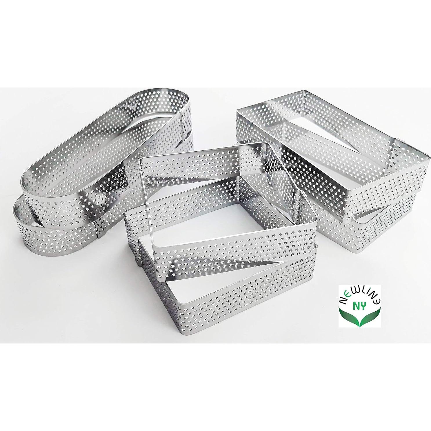 Juego de Anillos para Tartas NewlineNY 6 Pcs Acero Inoxidable