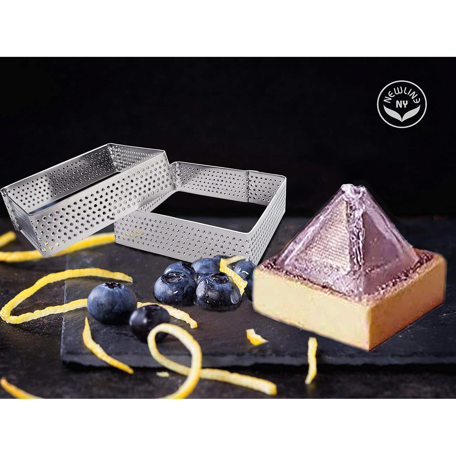 Juego de Anillos para Tartas NewlineNY 6 Pcs Acero Inoxidable