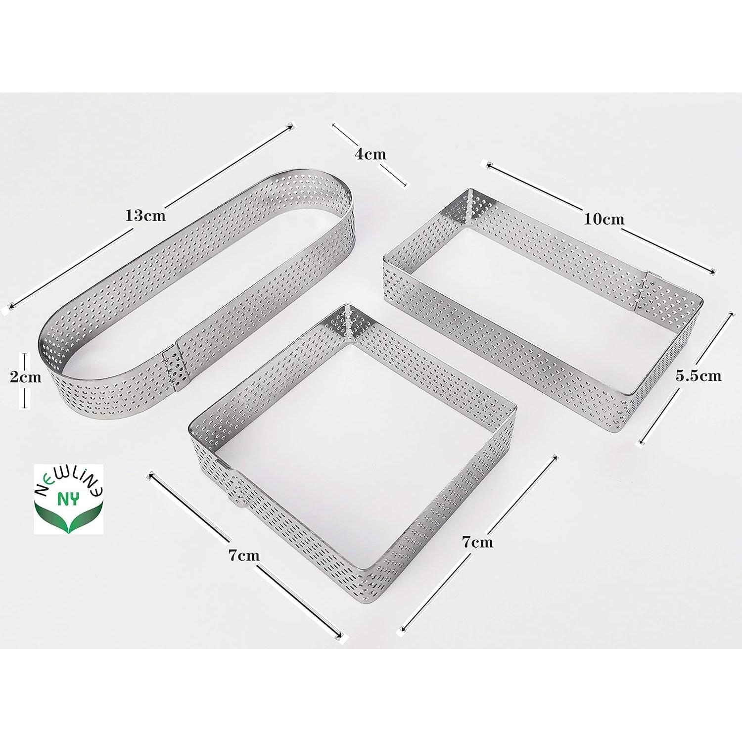 Juego de Anillos para Tartas NewlineNY 6 Pcs Acero Inoxidable