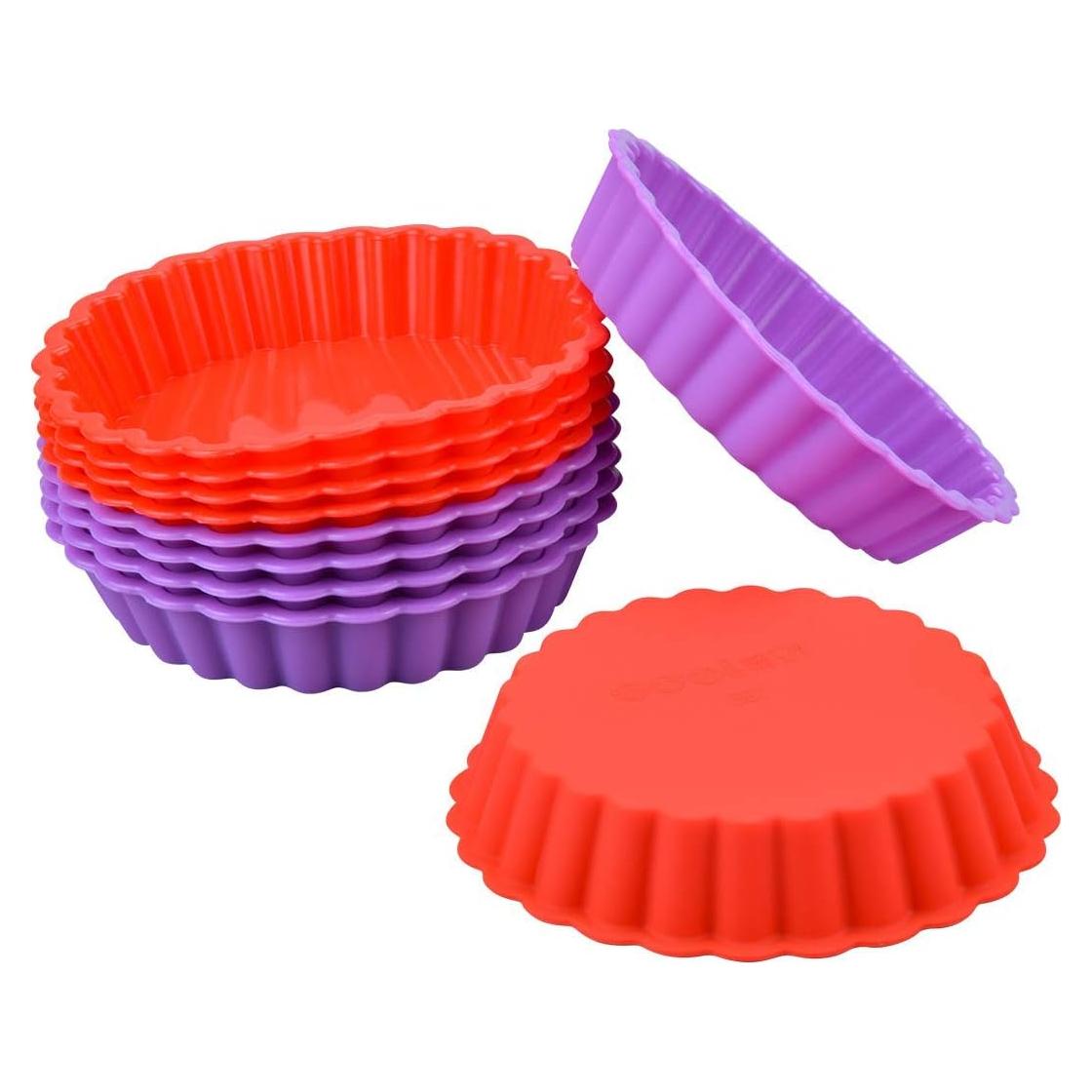 Molde de Silicona para Quiche FUNBAKY 10 Piezas 11.4 cm