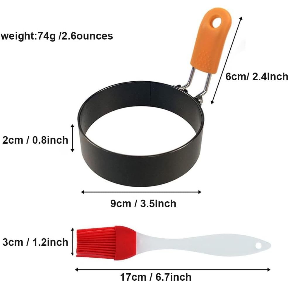 Anillos de Huevo Yubng 8.89 cm Antiadherentes Paquete de 4