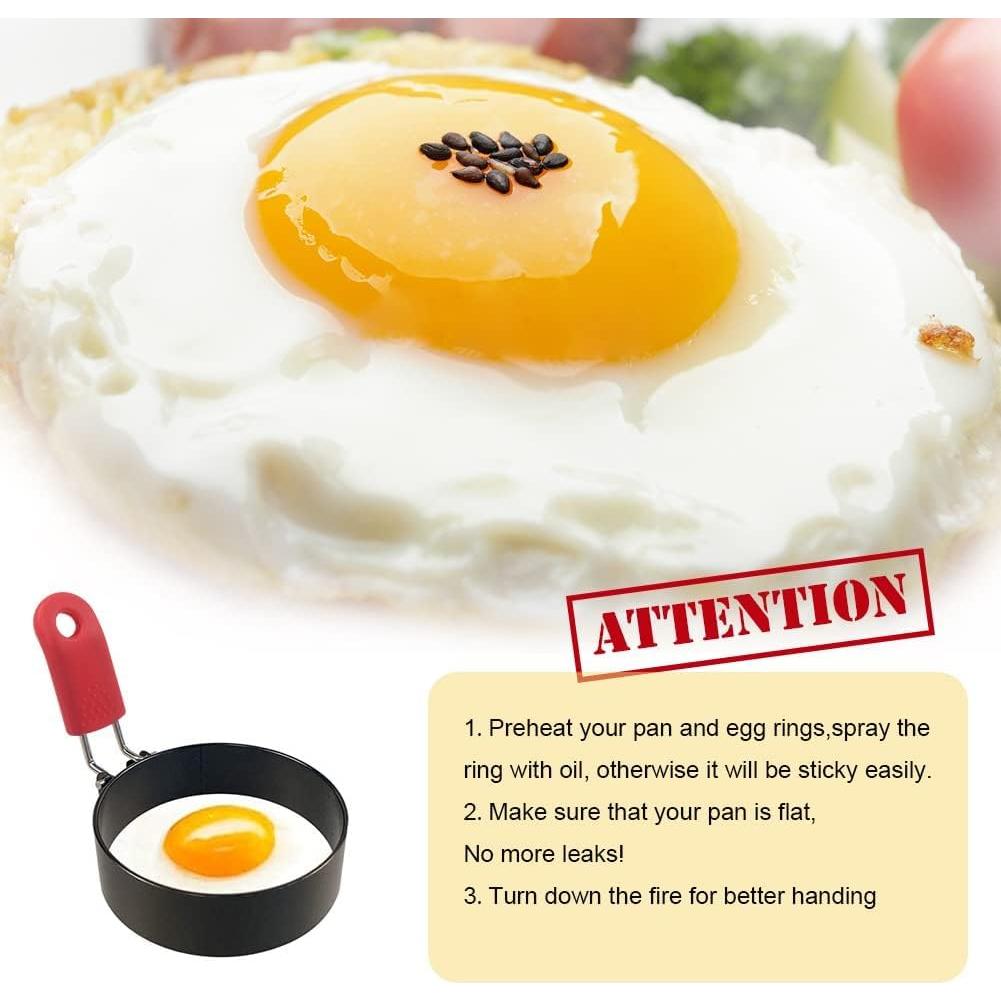 Anillos de Huevo Yubng 8.89 cm Antiadherentes Paquete de 4
