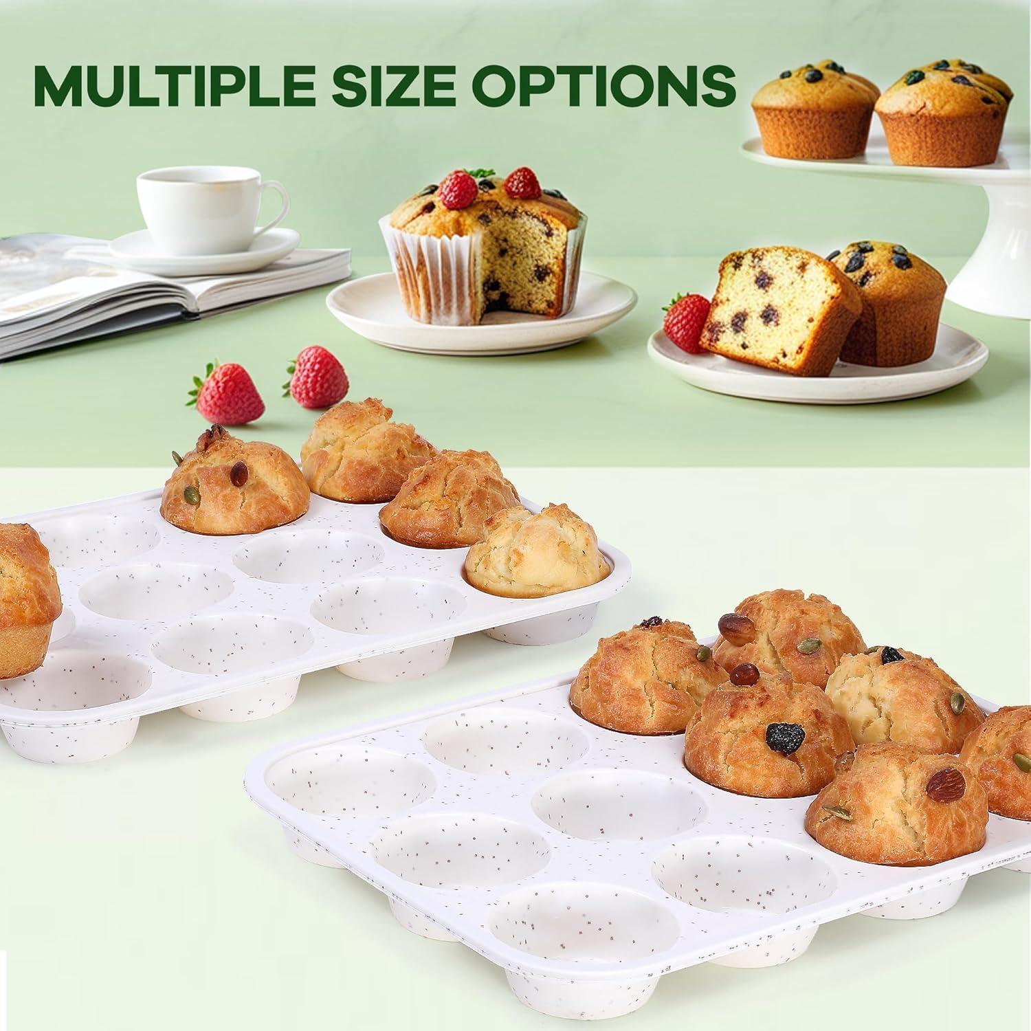 Molde para Muffin Fimary de Silicona 12 Tazas Antiadherente