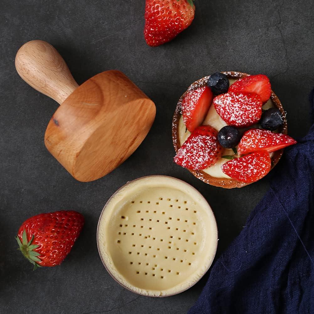 KALAIEN 4 Packs Mini Tart Pans with Removable Bottom 3” Reusable Non-Stick Egg Tart Mold with Tart Tamper for Cheesecake Muffin Pan