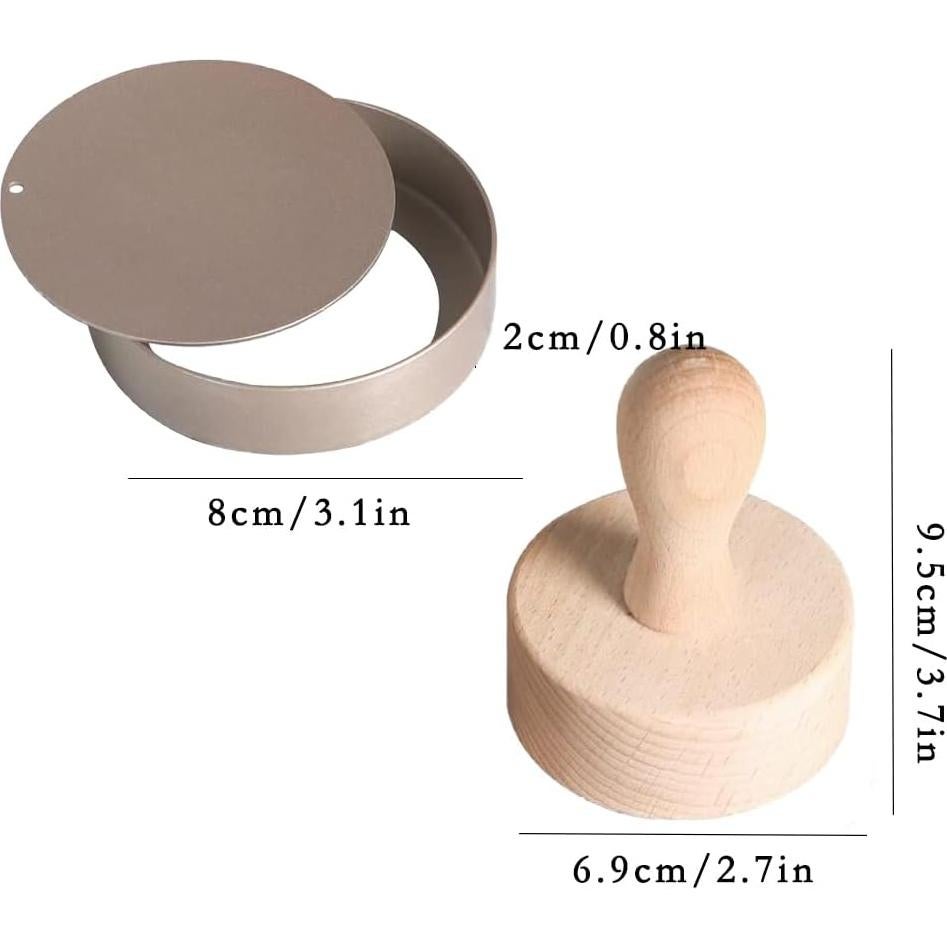 KALAIEN 4 Packs Mini Tart Pans with Removable Bottom 3” Reusable Non-Stick Egg Tart Mold with Tart Tamper for Cheesecake Muffin Pan