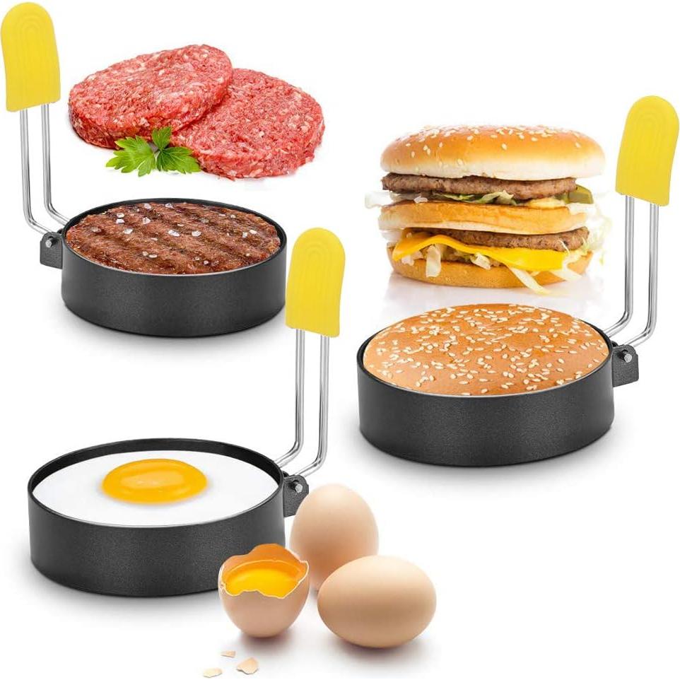 Juego de 2 anillos para huevos YomiFamily 7.5 cm antiadherente