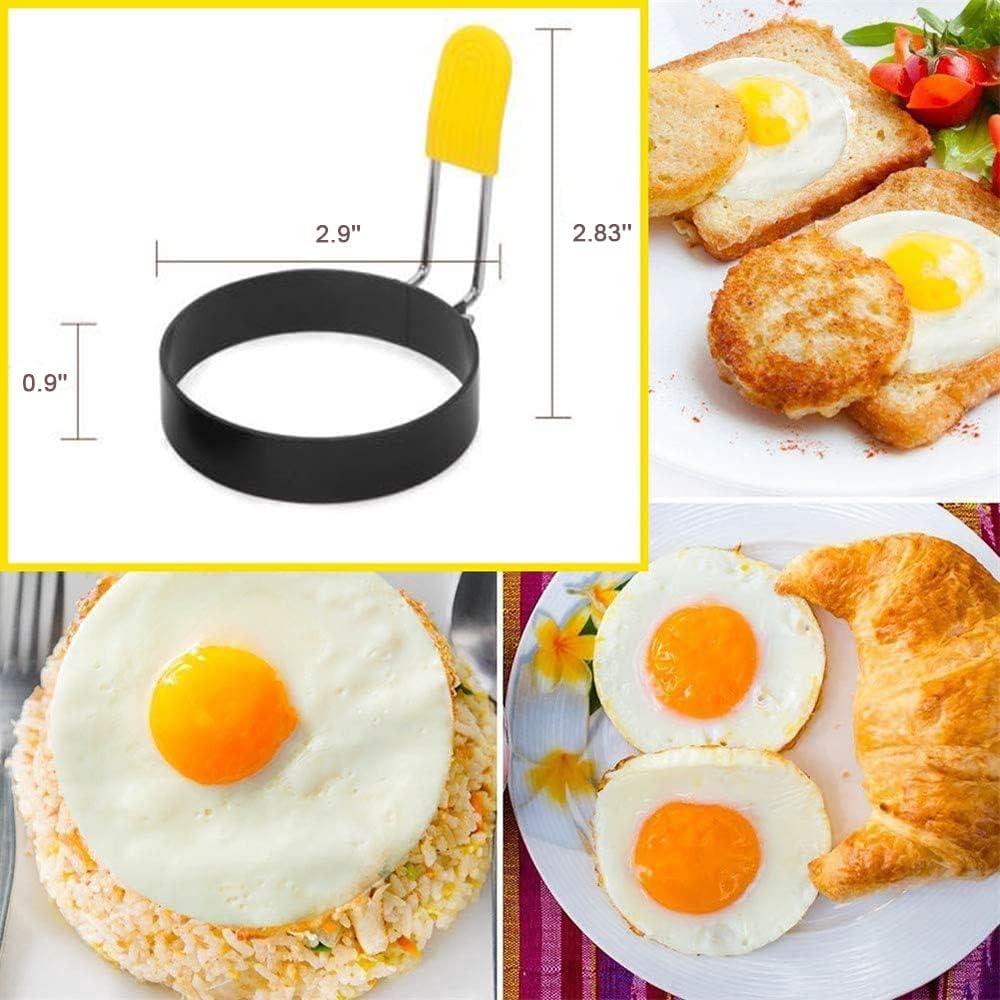 Juego de 2 anillos para huevos YomiFamily 7.5 cm antiadherente