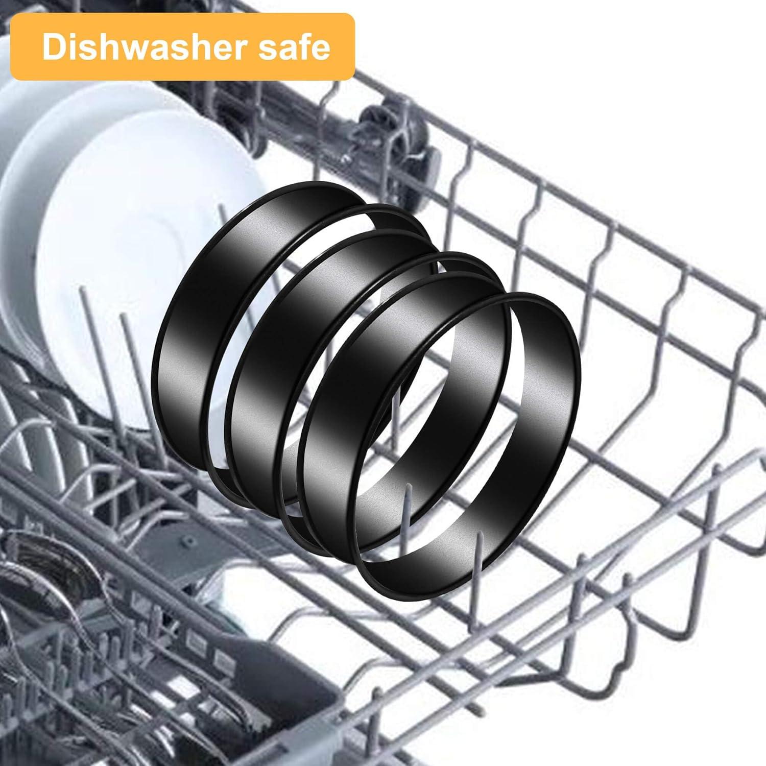 Juego de 6 Anillos de Acero Inoxidable 10 cm Antiadherente